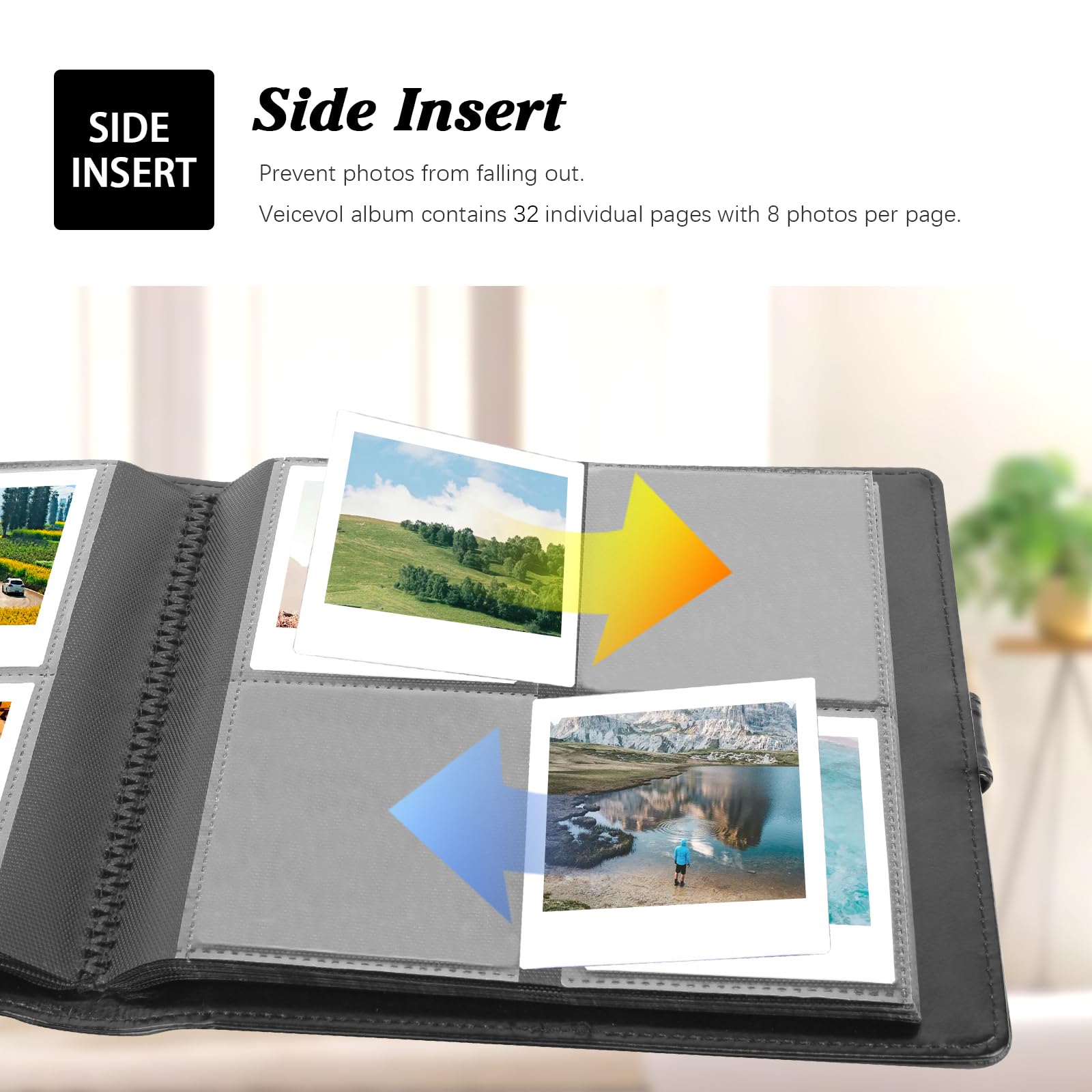 288 Pockets Photo Album For Fujifilm Instax Square Sq1/Sq6/Sq10/Sq20 Camera, Kodak Mini 3 Square,Mini Shot 3 Square, Mini Shot 3 Square Printer, Album For Instax Square Photo, Kodak 3X3' Photo