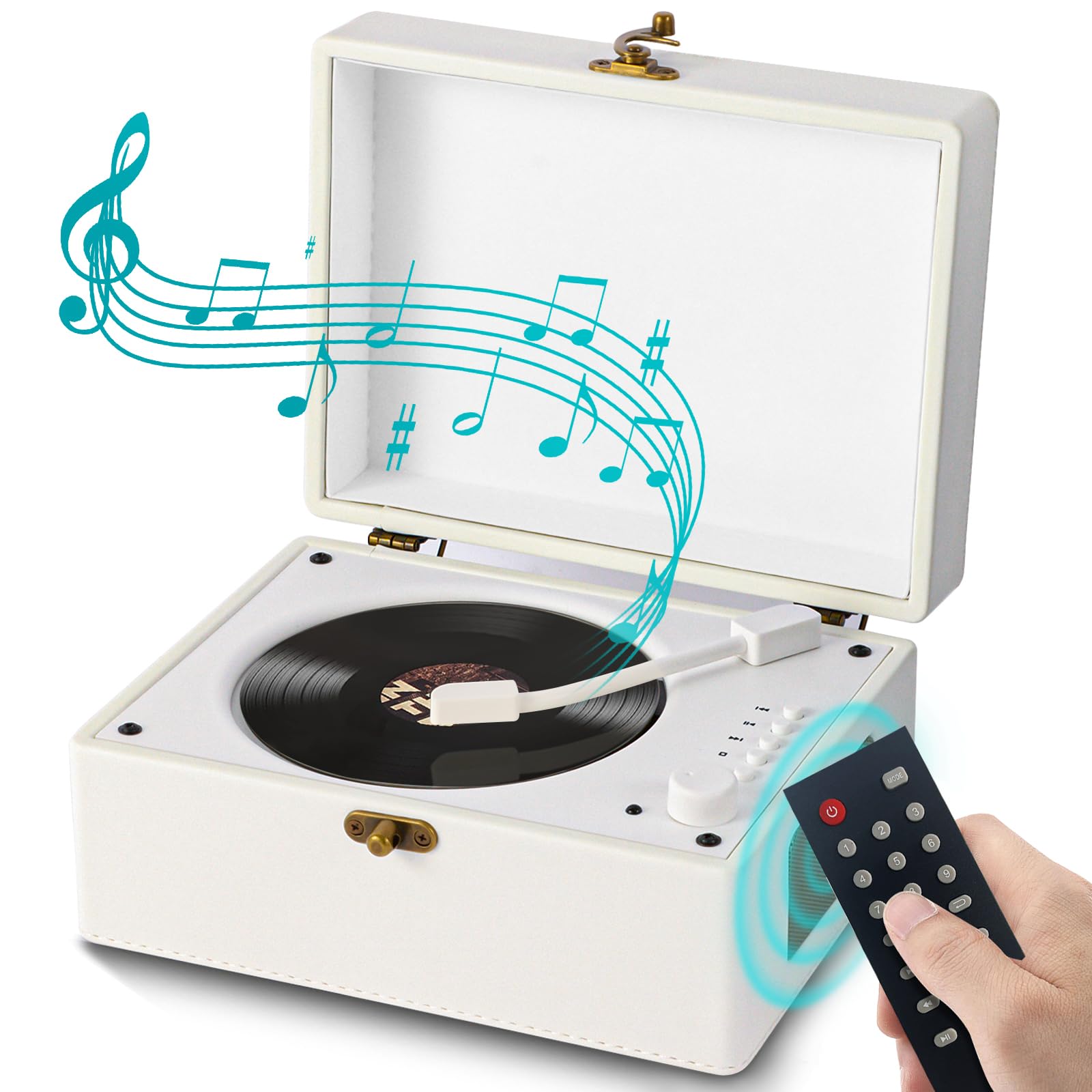 Portable Cd Player For Home,Retro Suitcase Cd Player With Bluetooth 5.0,Hi Fi Speakers Rechargeable Desktop Cd Player For Gifts