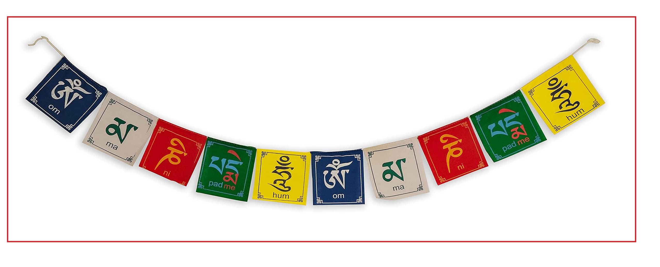 Lotsfut Tibetan Buddhist Prayer Flag For Car (Pack Off 2)