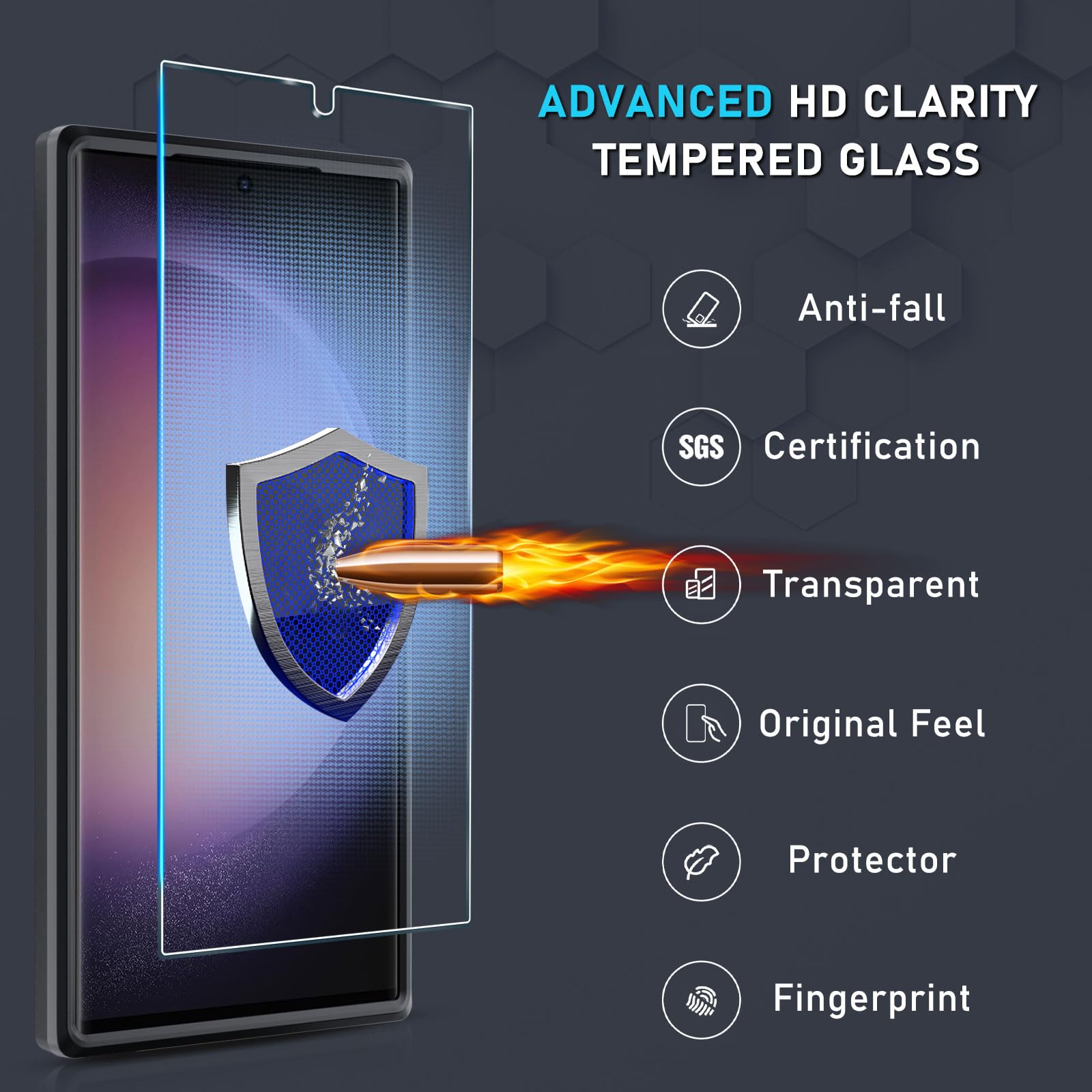 Janmitta Compatible With Samsung Galaxy S24 Ultra Case With Screen Protector[2 Pack],Heavy Duty Shockproof Full Body Phone Cover