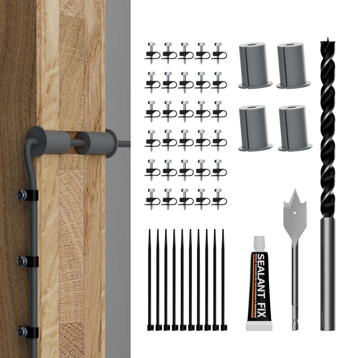 Eazuse Starlink Cable Routing Kit For Gen 2 Gen 3 Starlink Cable Grommets Wall Pass Through Tool Kit For Roof Mounting Wall Moun
