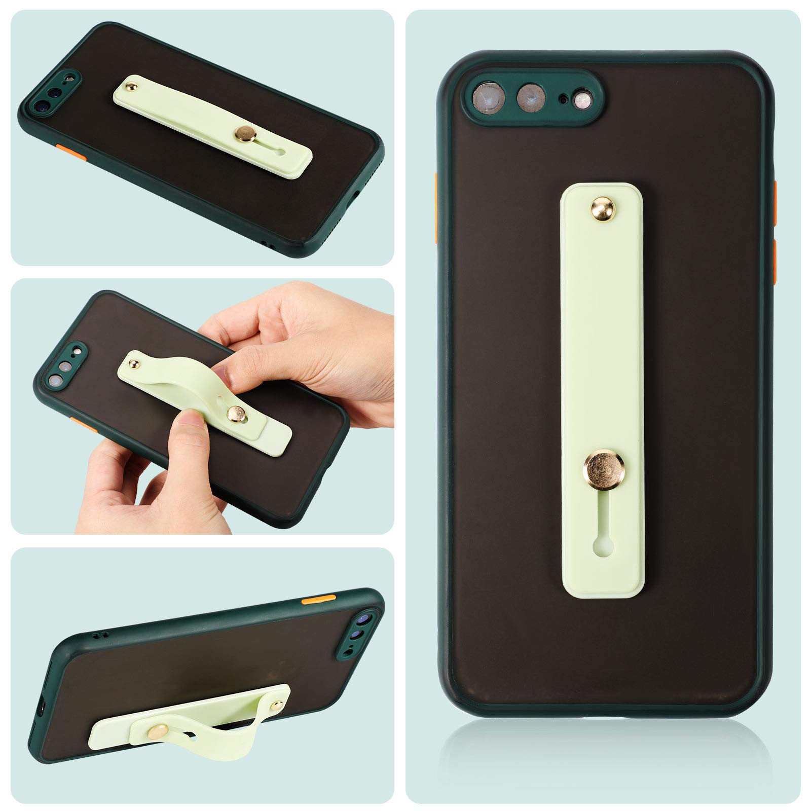 Weewooday 15 Pieces Phone Grip Strap Telescopic Finger Loop Finger Strap Holder Silicone Stretch Grip Stand For Most Mobile Phon