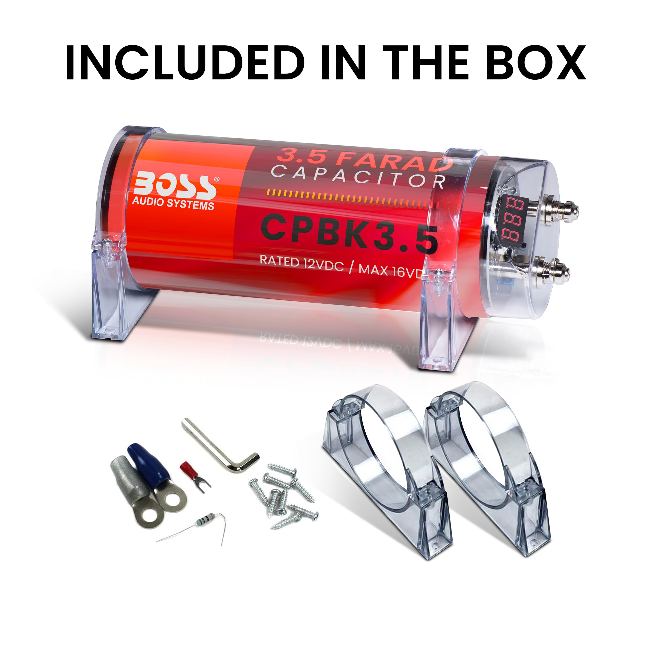 Boss 3.5 Farad Capacitor Black Finish