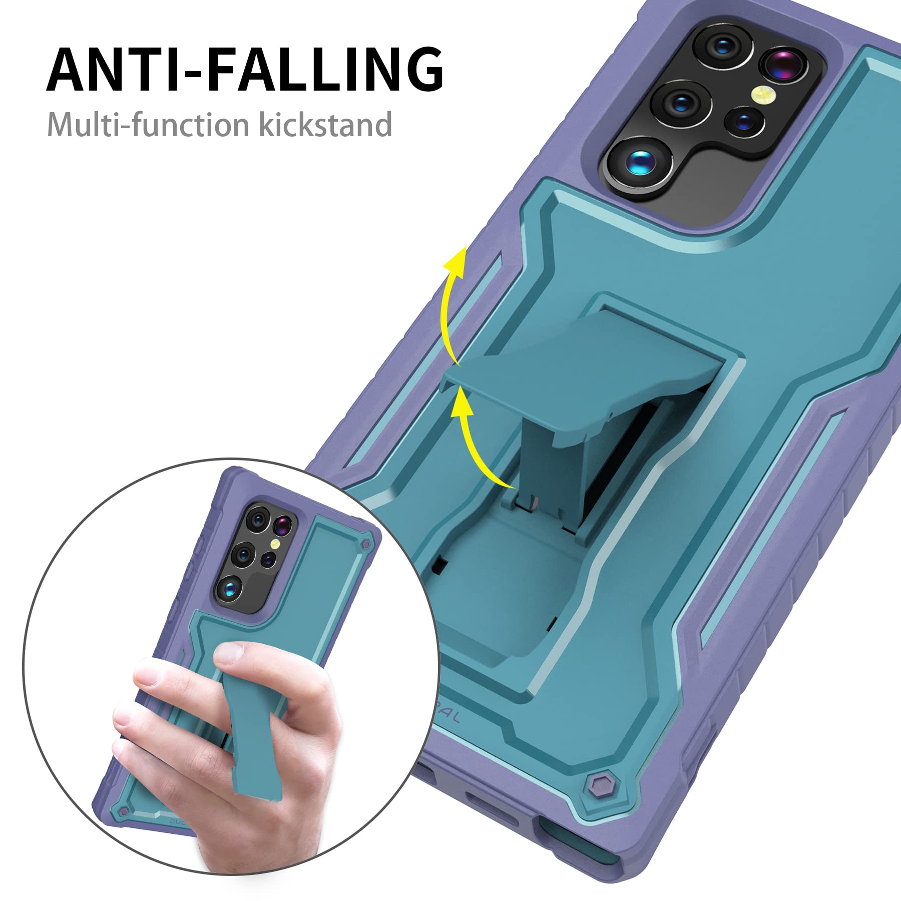 Duopal For Samsung Galaxy S22 Ultra 5G Case (Only   Does Not Fit Non Plus Or Plus), Military Grade Protection Shockproof Case Bu