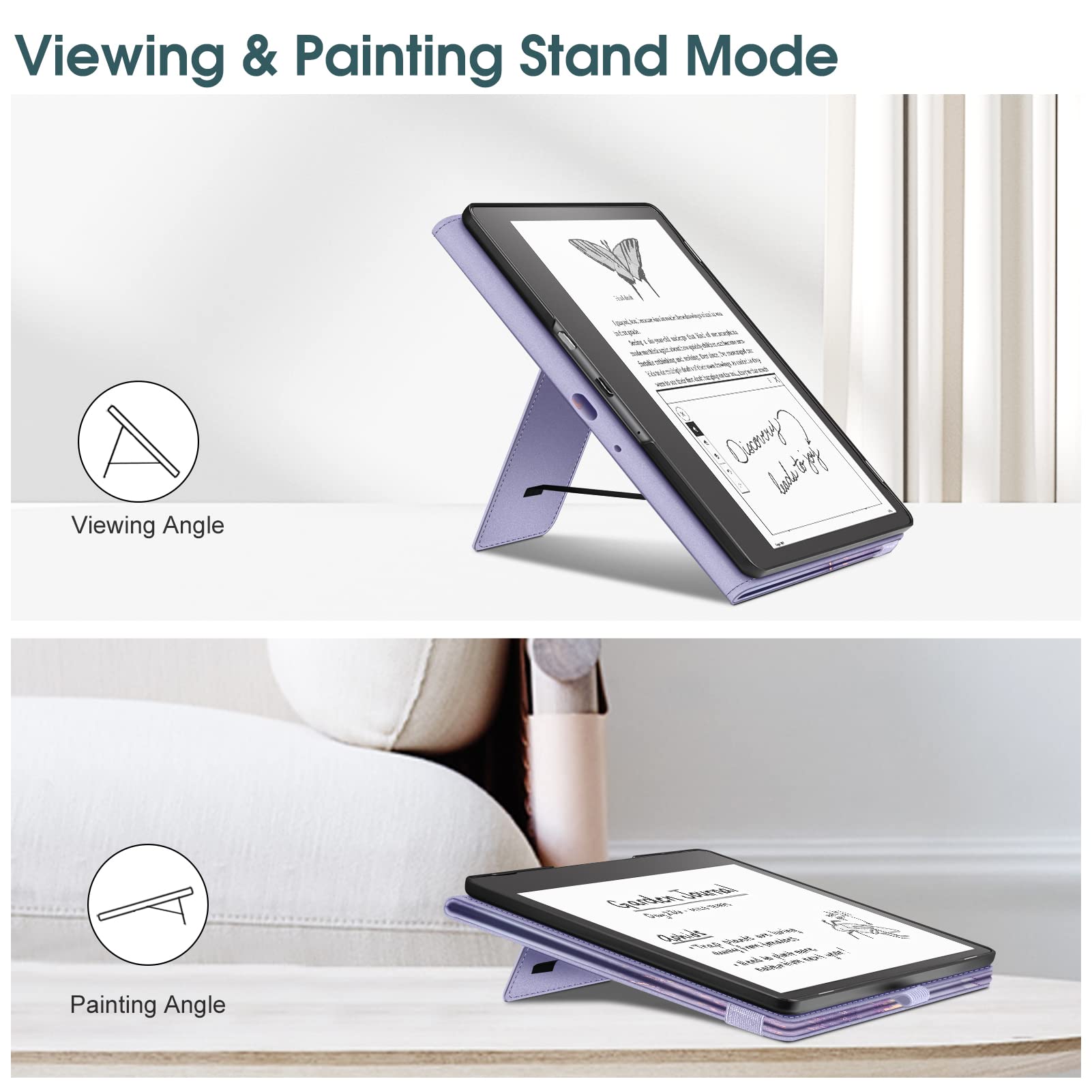 Fintie Stand Case For Kindle Scribe (2022 Released) 10.2 Inch Tablet - Premium Pu Leather Stand Cover Auto Sleep/Wake With Card