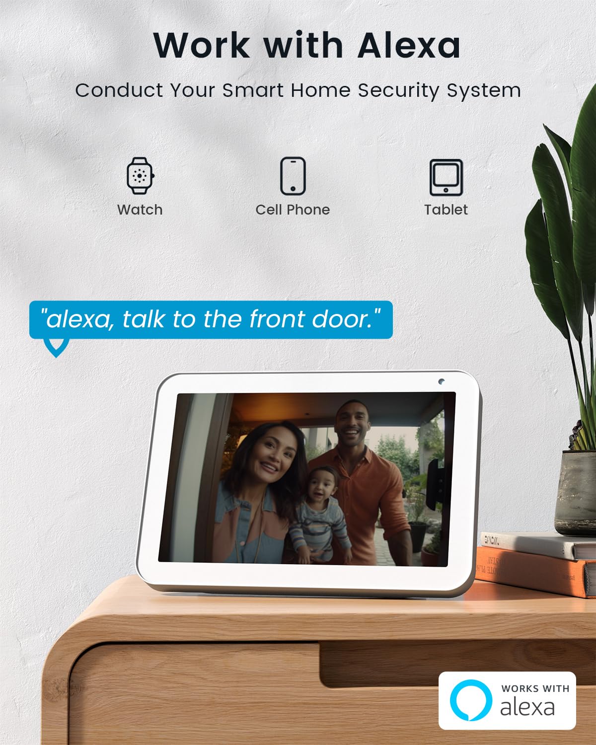 Iegeek Doorbell Camera Wireless No Subscription   Wireless Video Doorbell With Chime, Doorbell With Camera 1080P Grey, Voice Cha