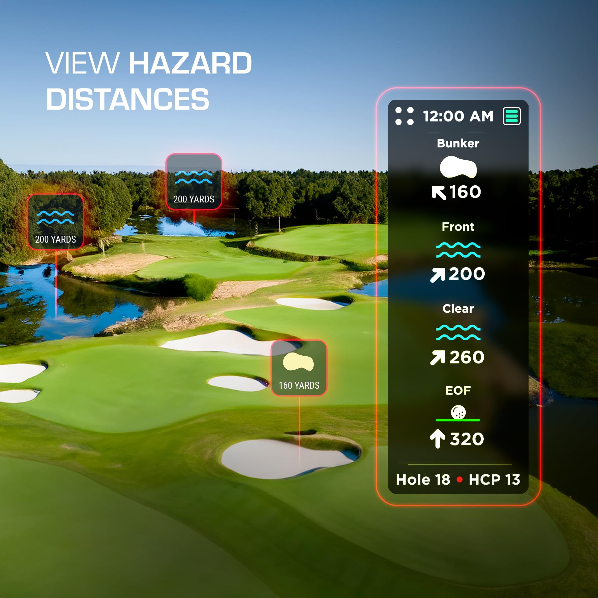 Sound Pro Golf Gps Speaker, Voice Scoring, Golf Cart Magnetic, Green View, 42,000+ Courses, Visual + Audible Distances, Hazard D