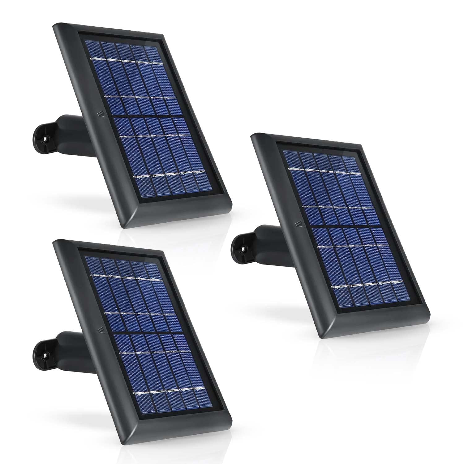 Wasserstein Solar Panel (2W 6V) Compatible With Arlo Ultra/Ultra 2, Pro 3/4/5S (3 Pack,13.1Ft/4M Cable, Black) (Camera Not Inclu