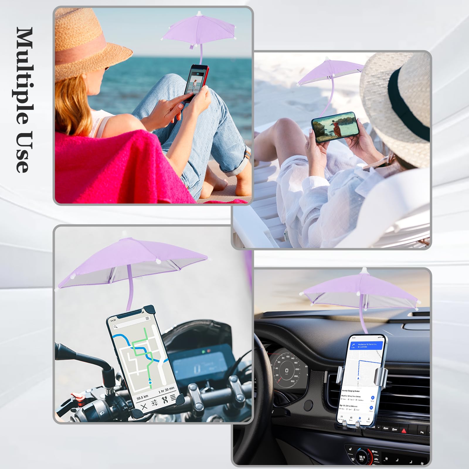 Magnetic Umbrella Phone Stand For Sun Protection,Adjustable Sun Shade Shield For Iphone 16/15/14/13/12 Pro Max,Samsung & Google,