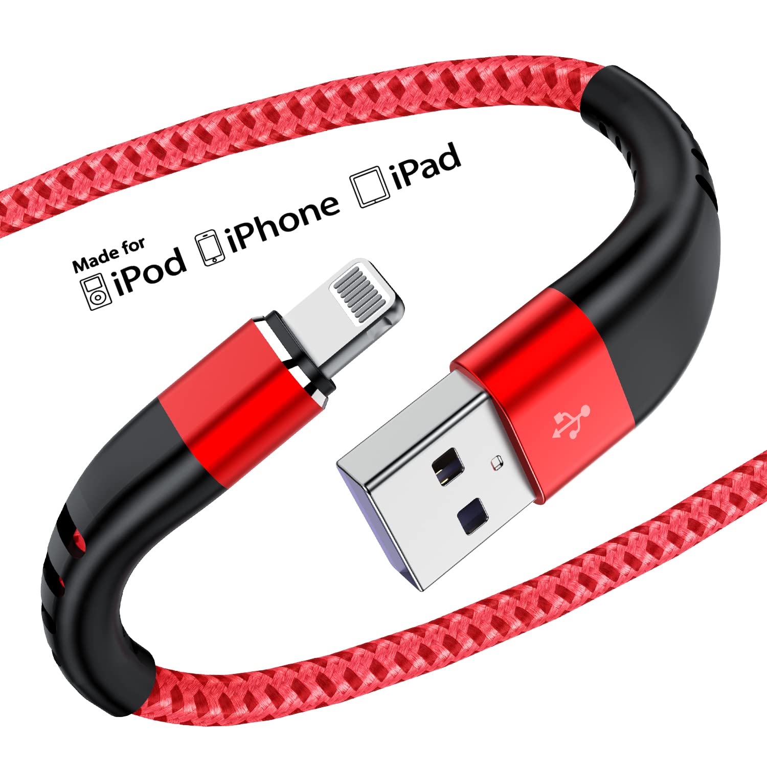 Essri 2Pack For Iphone Charger Cord 3Ft, Lighting Cable 3 Feet To Usb Charging Cable, Nylon Braided Charging Cord 3 Foot Compati