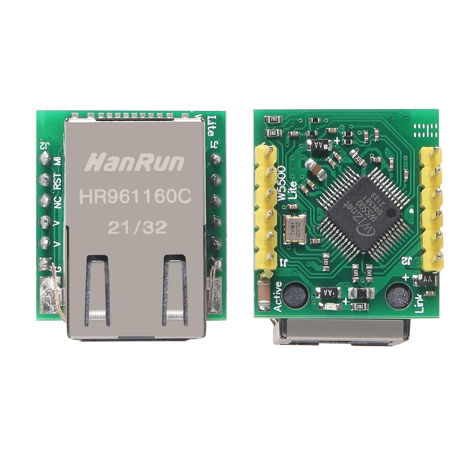 Aceirmc W5500 Spi To Lan Ethernet Network Module Tcp Ip Stm32 Interface 3.3V 5V For Arduino Wiz820Io Rc5 (3Pcs)