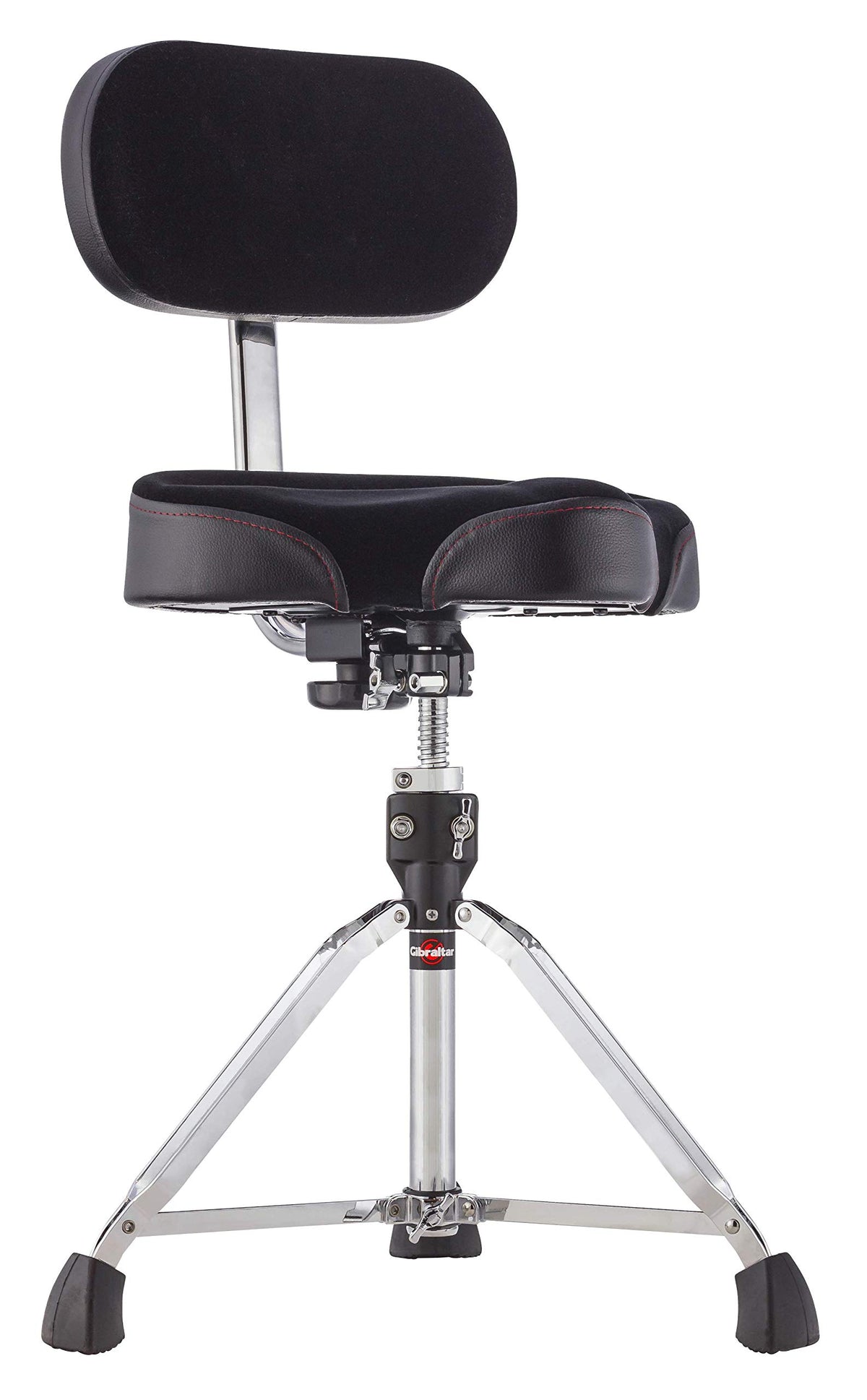 Gibraltar 9608Mb Bike Seat Style Large Cordura Drum Throne With Backrest,Black,7.5(H) X 19.5(W) X 20.5(L) Inches