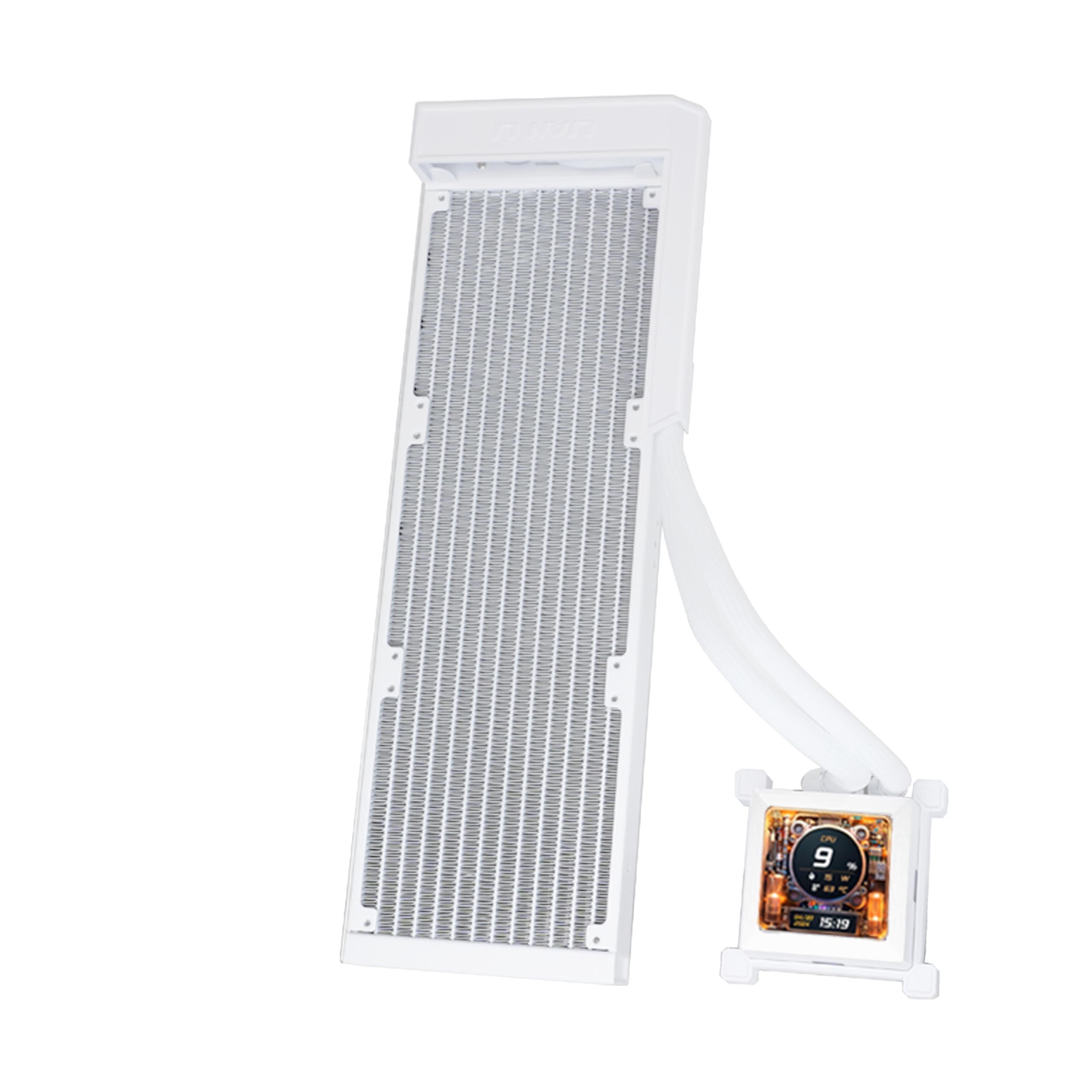 Lian Li Hydroshift LCD 360 Liquid Cooler - Flexible Side-Mounted Coolant Pathway, 2.88    LCD Screen - 480 x 480 Res. - Captured