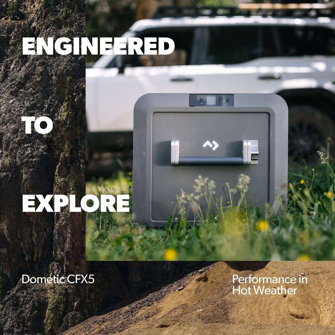 Dometic Cfx5 75 Liter Dual Zone Portable Refrigerator And Freezer, Powered By Ac/Dc