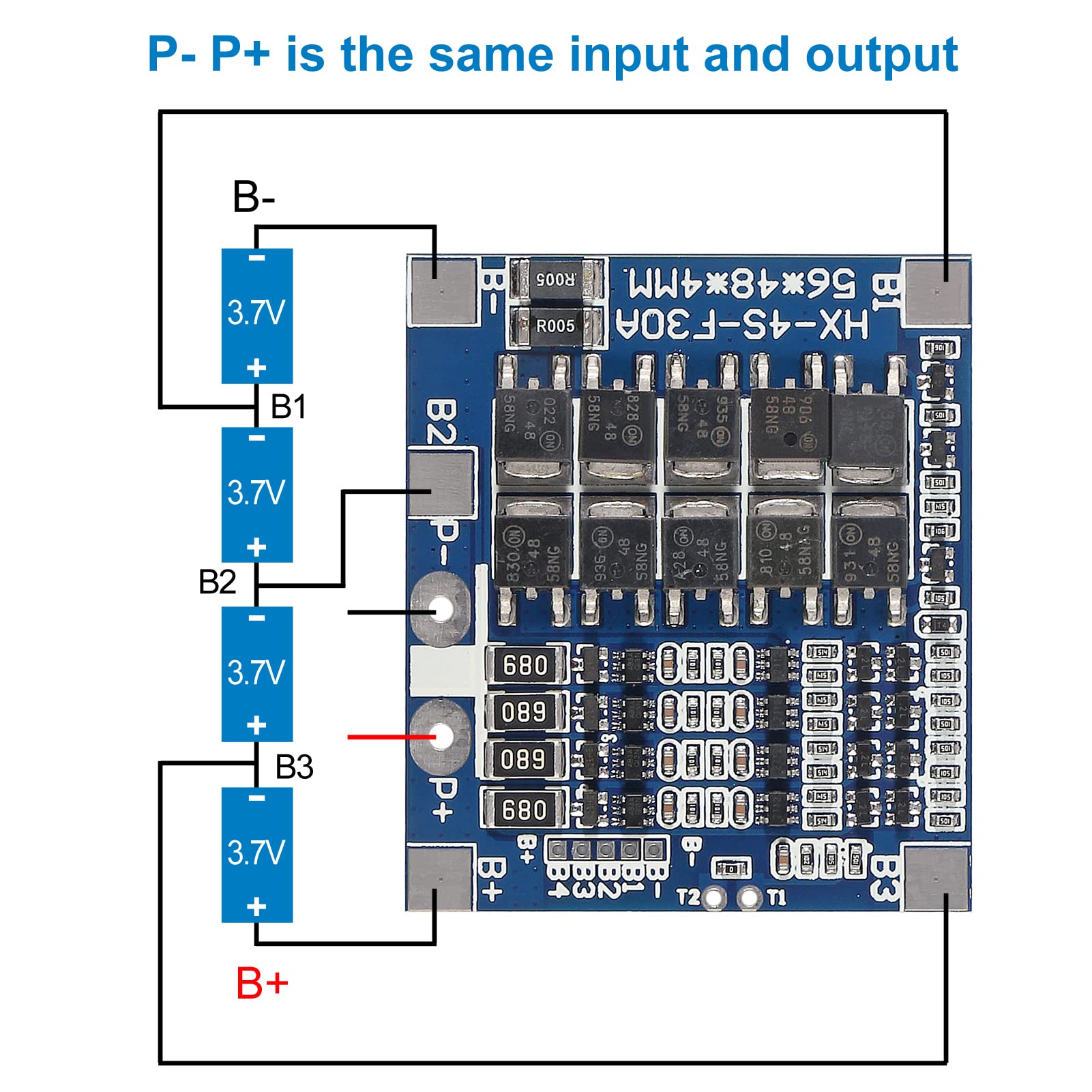 3Pcs 4S 30A 12.8V Bms Pcb 18650 Battery Protection Board Lifepo4 Life 4S Bms Balancing Charging Circuit Pcb Board