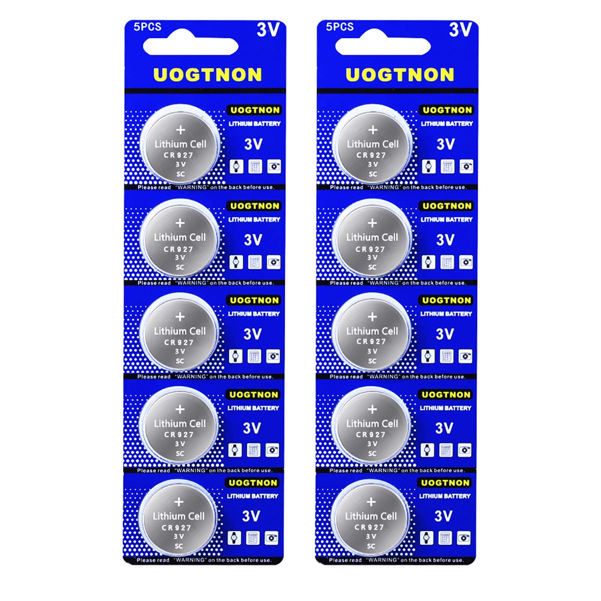 UOGTNON CR927 3V Lithium Battery (10 - Pcs)