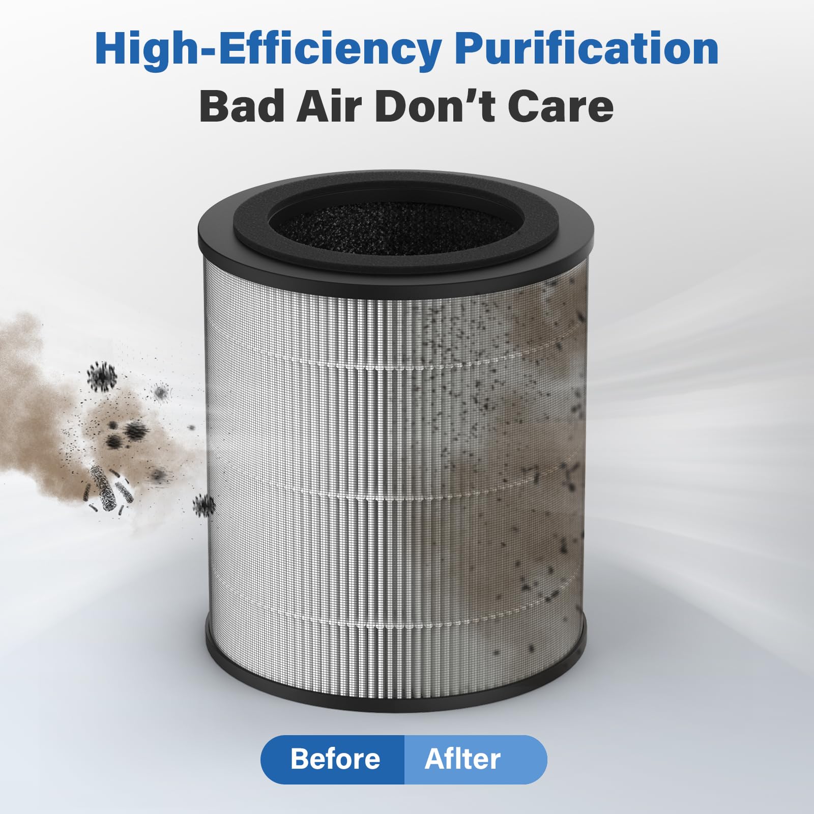 Jf100 Replacement Filter, 3 In 1 H13 True Hepa And High Efficiency Activated Carbon Filter, 2 Pack
