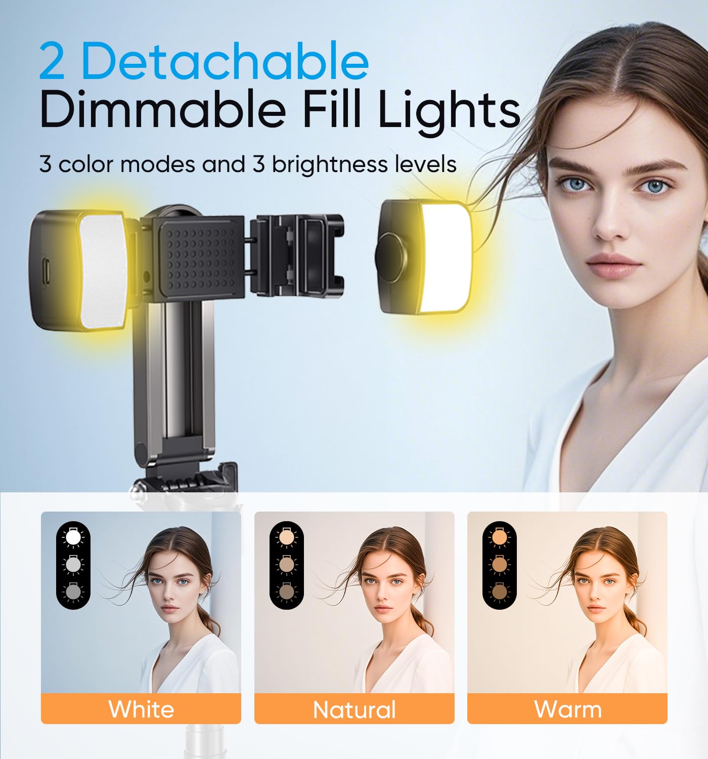 Magic John Phone Tripod, Portable Selfie Stick, Pocket Size Tripod For Iphone, Selfie Stick With Wireless Detachable Remote Cont