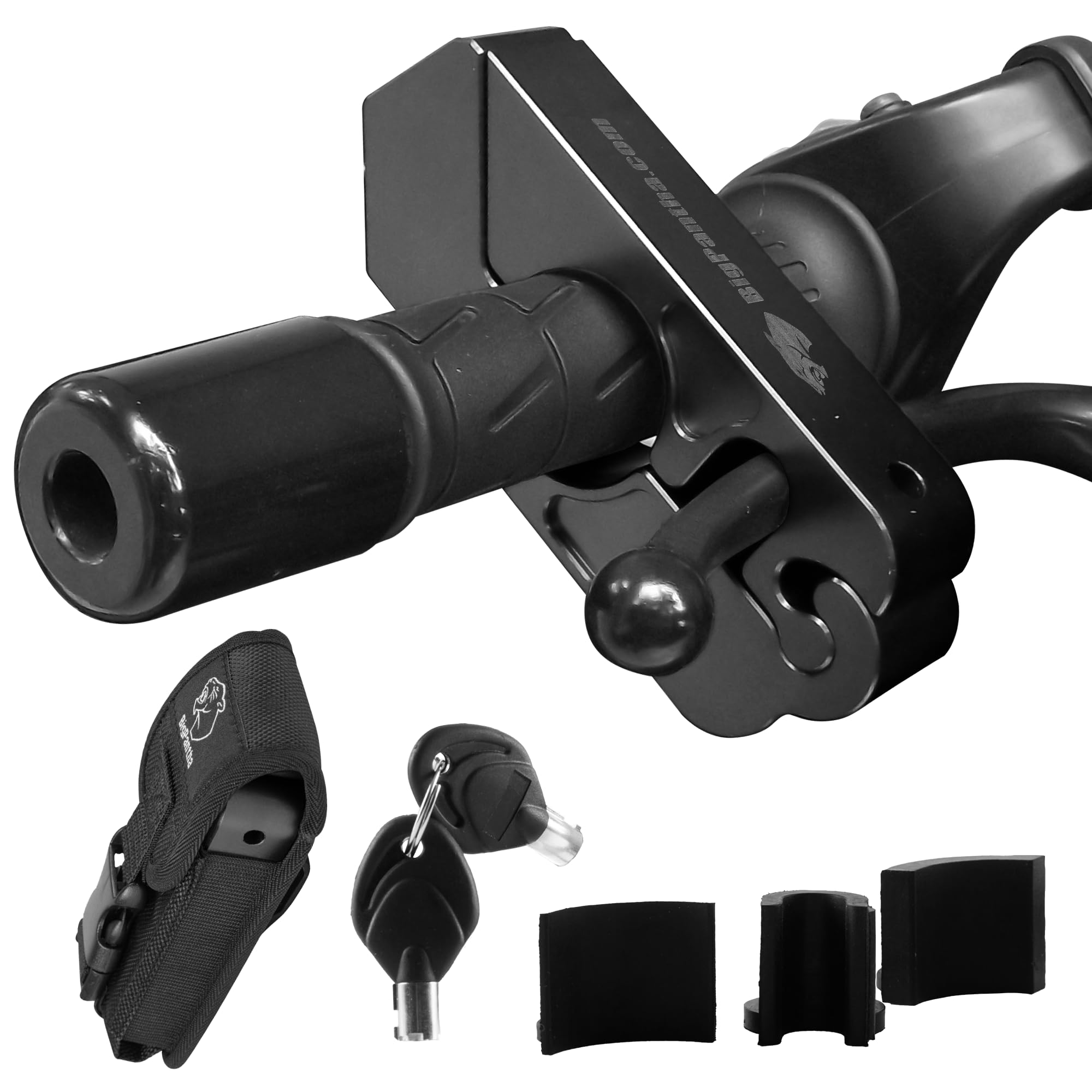 BigPantha Motorcycle Grip Lock - Heavy Duty Brake/Handlebar/Throttle Lock That Secures Your Bike, Scooter, Moped, or ATV in Unde
