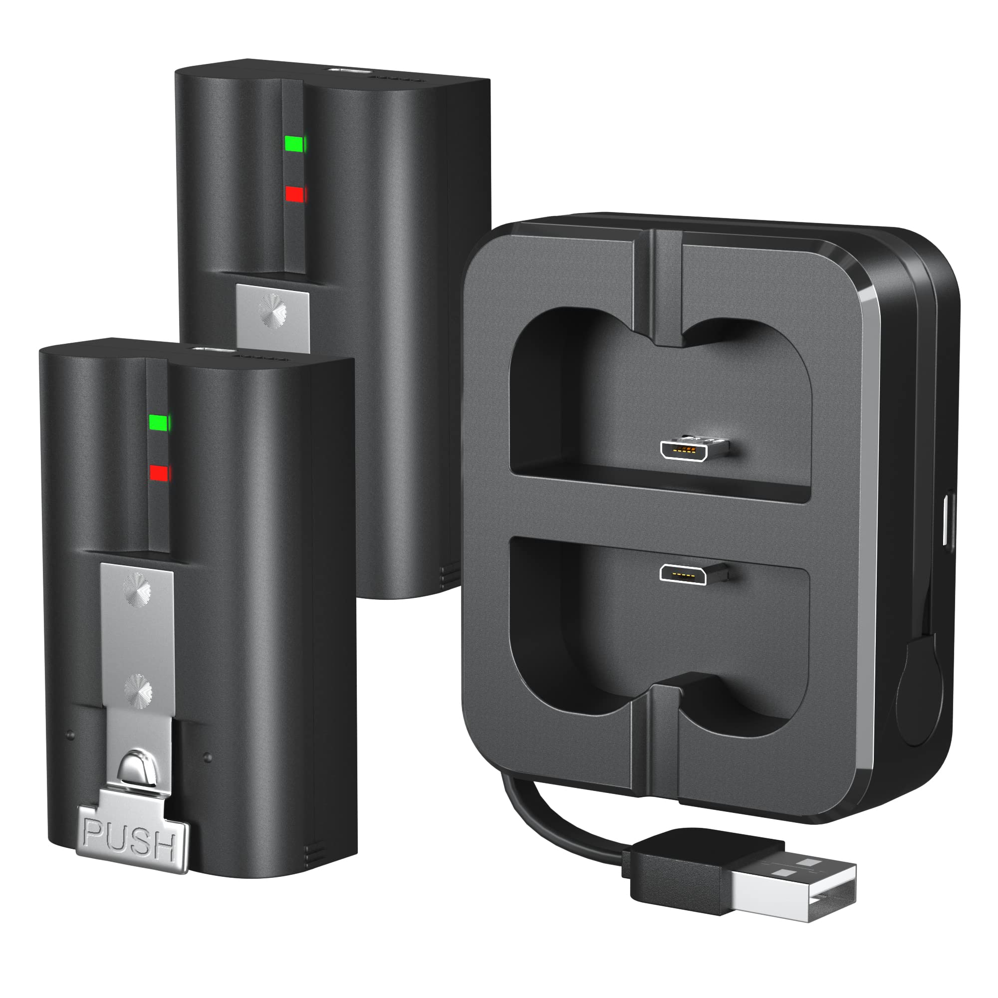 2 Packs 6040Mah Rechargeable Battery And Dual Usb Charging Station Compatible With Ring, For Video Doorbell 2/3/4 And Spotlight