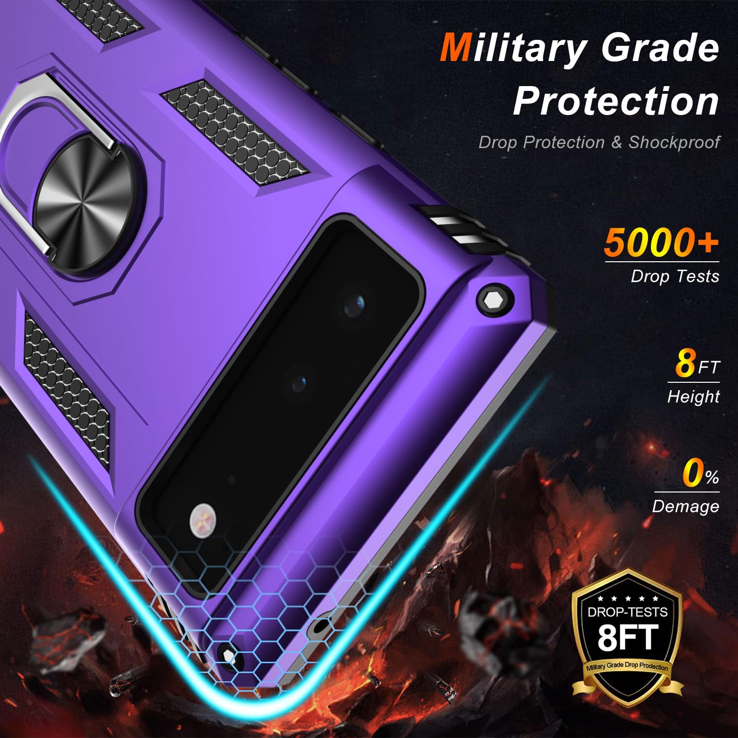 Lumarke For Google Pixel 6 Case With Screen Protector,Pass 16Ft. Drop Tested Military Grade Protective Phone Cover With Magnetic