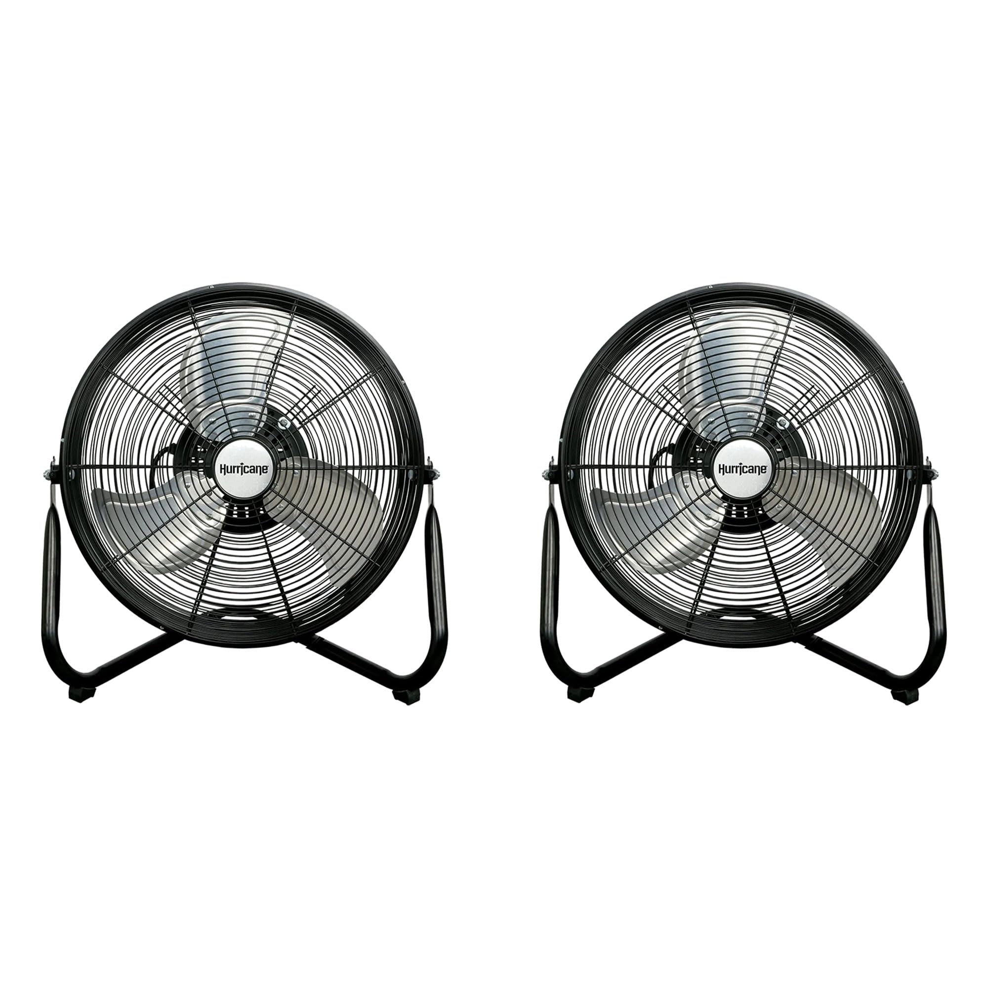 Hurricane Pro Series 16 Inch High Velocity Metal Orbital Wall Floor Fan With 3 Adjustable Speed Settings And 360 Degree Oscillat