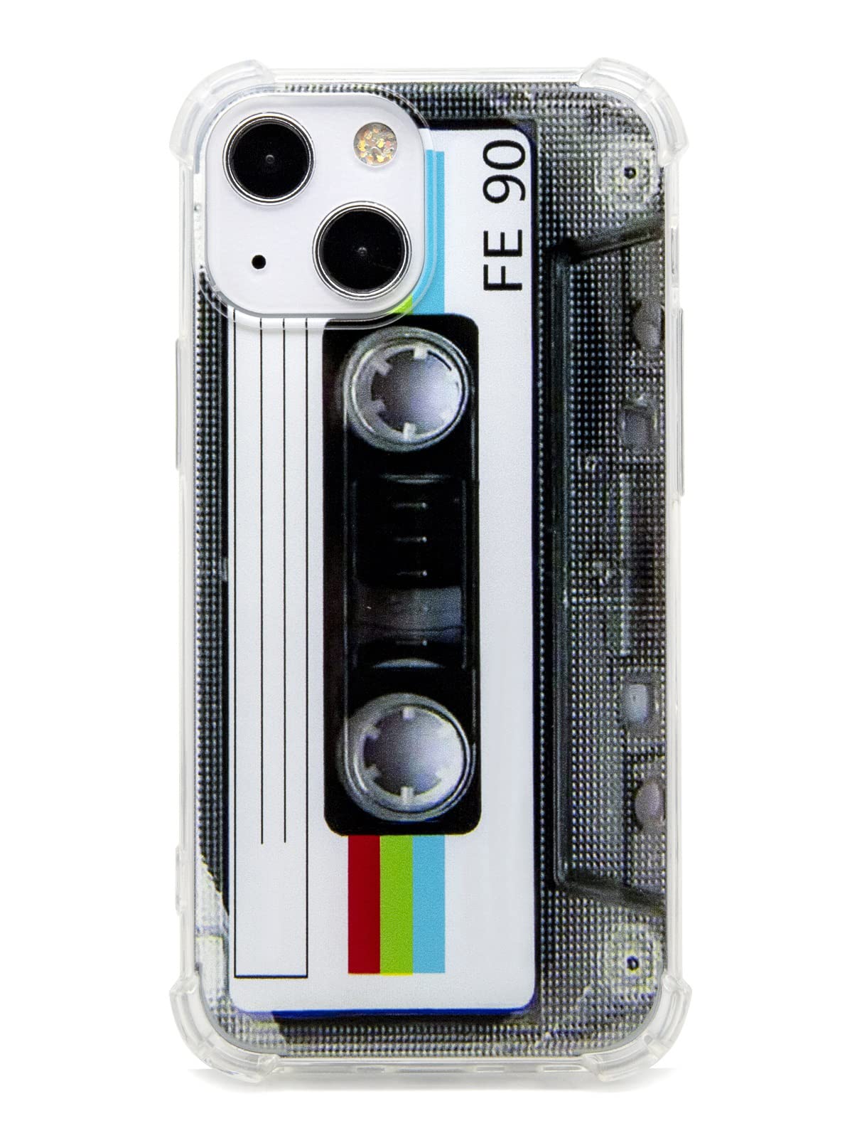 Fateamll Case For Iphone 13 Mini, Matte Finish Heavy Duty Soft Back Cover With Reinforced Corners Tpu Soft Bumper Retro Cassette