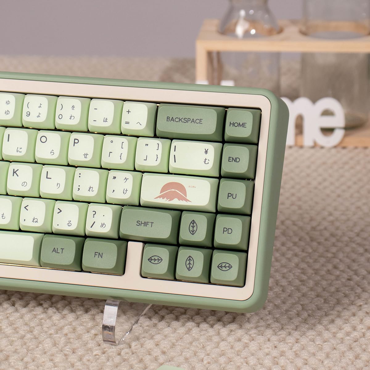 Sumgsn Pbt Dye Sub Matcha Keycaps Xda Profile 124 Keys Fit For 60% 65% 95% Cherry Mx Switches Mechanical Keyboard