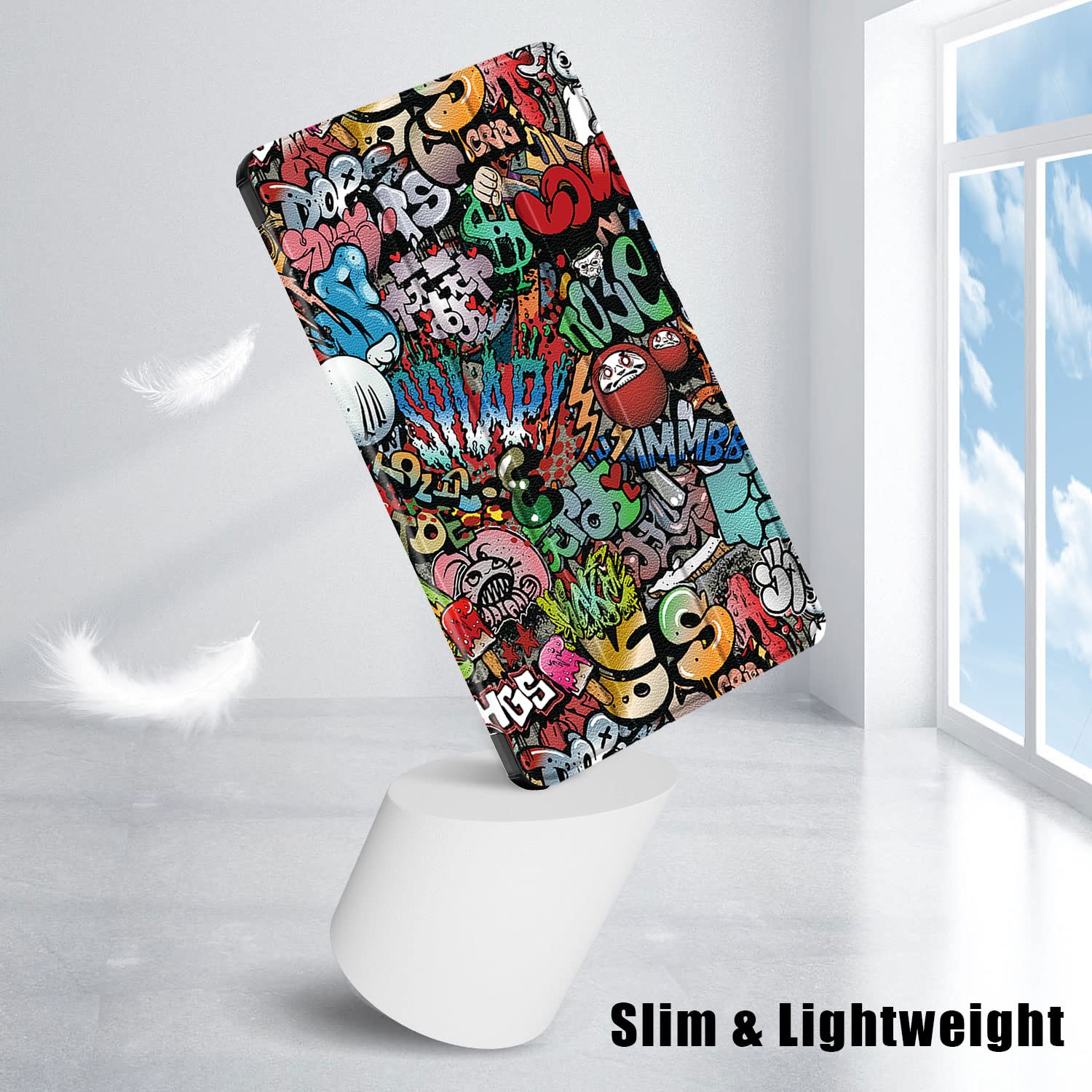 Dingguagua For Lenovo Tab M8 Gen 4 Case 2023,Lightweight Slim Shell Stand Cover For Lenovo Tab M8 4Th Gen Tablet Tb300Fu,Graffit
