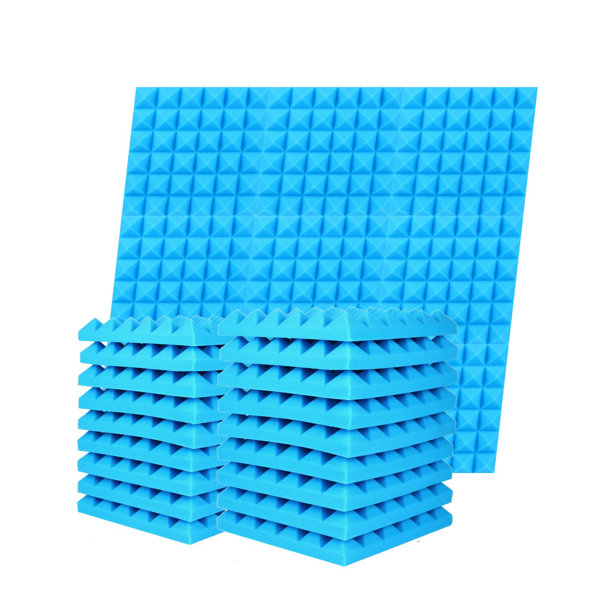 Musfunny Sound Proof Acoustic Foam Panels, 12 Pcs 2'' X 12'' X 12'' Acoustic Panels Sound Absorbing Wall Panels For Studio Recor