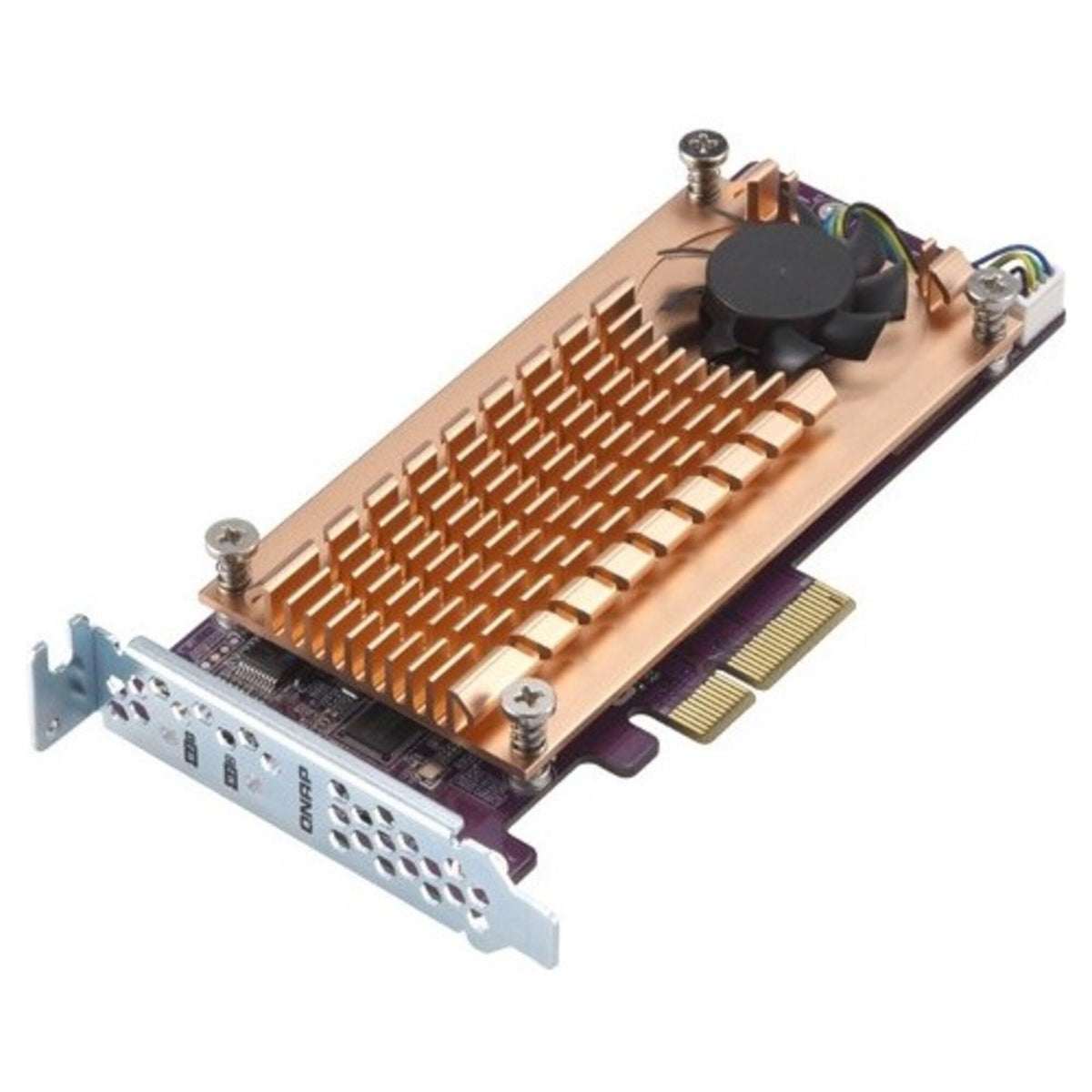 QNAP QM2 2S 220A Dual M.2 22110/2280 SATA SSD Expansion Card (PCIe Gen2 X2), Low Profile Bracket Pre Loaded, Low Profile Flat and Full Height are Bundled