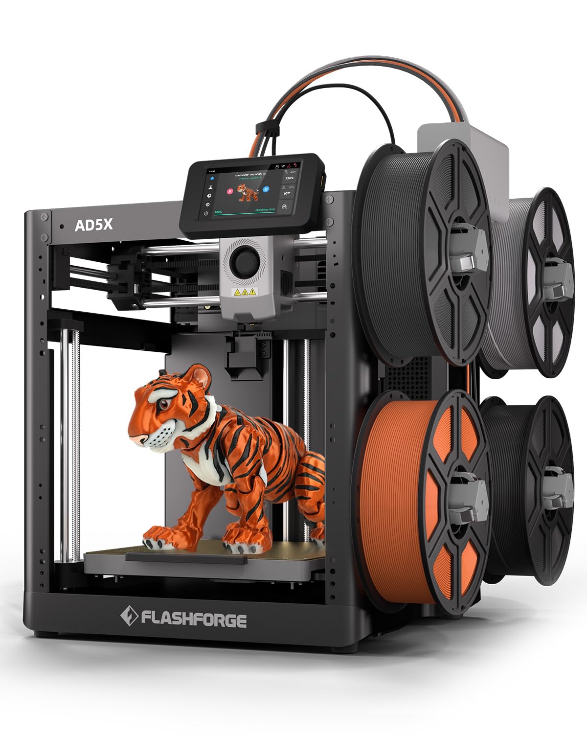 FLASHFORGE 3D Printer AD5M, CoreXY 600mm/s High-Speed Printer with 1-Click Auto Leveling, High-Temp Direct Drive Extruder, 3s Qu