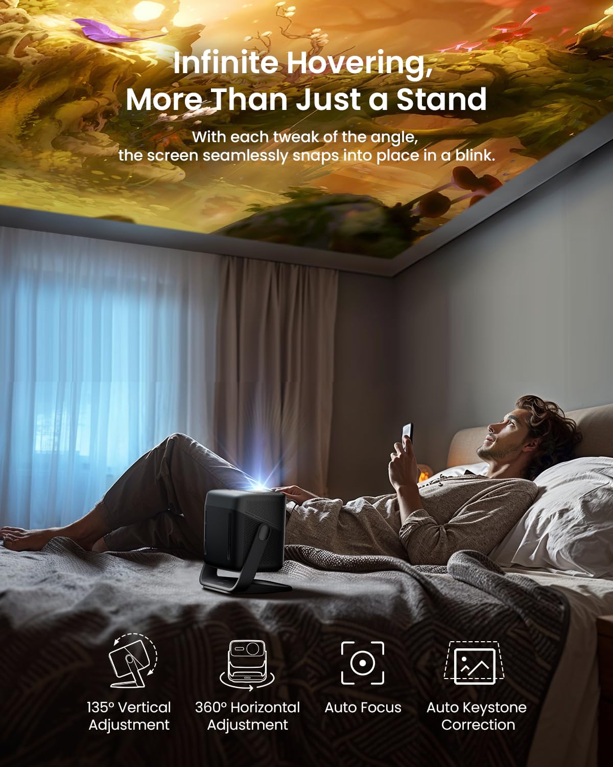 Jmgo N1S Ultra 4K Triple Laser Projector With Wifi And Bluetooth, 3000 Ansi Lumens, Official Netflix, Gtv, 360 Sensorless Pictur