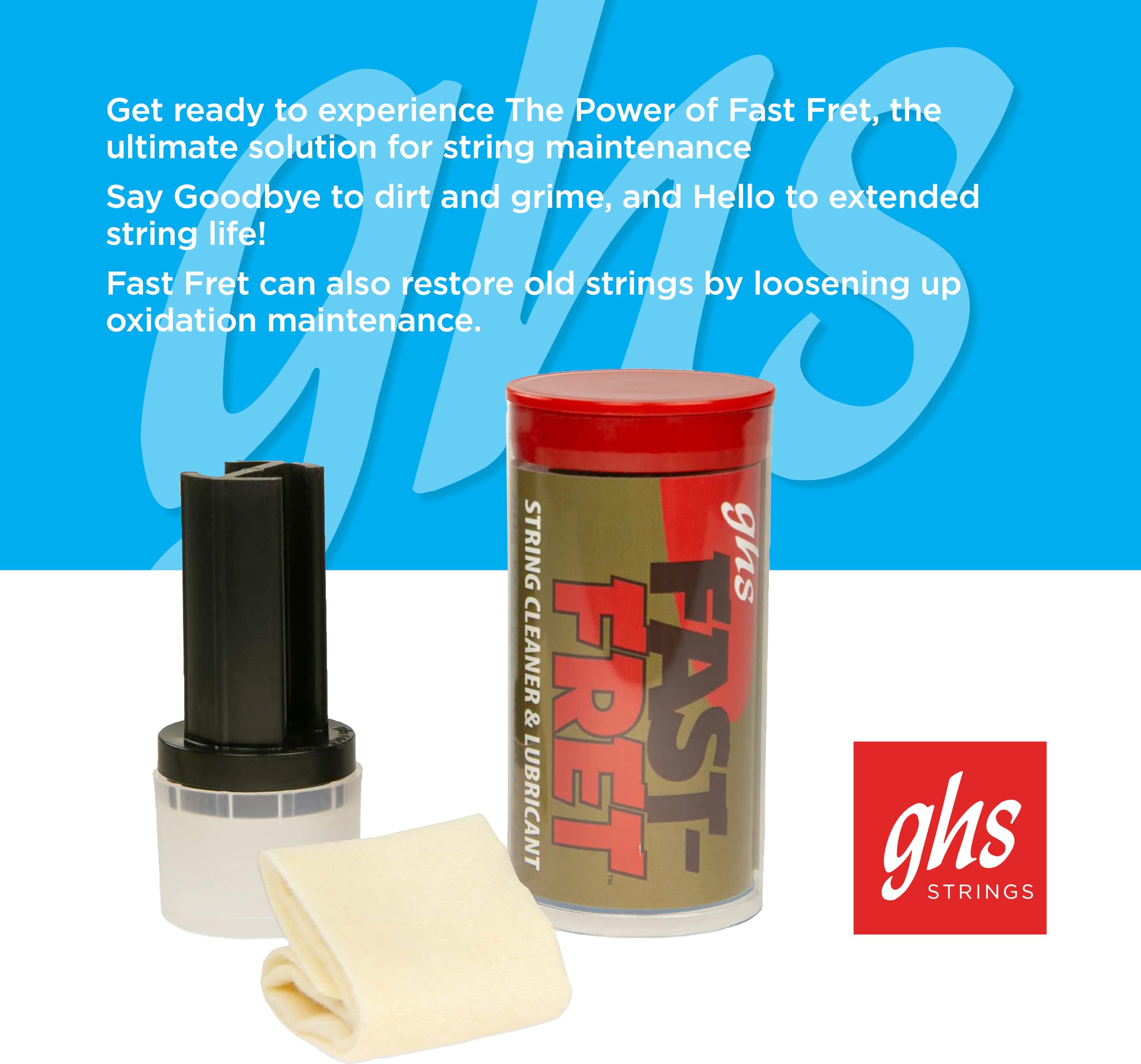 Ghs Fast Fret - String Cleaner & Lubricant For Electric, Acoustic & Bass Guitars - Long-Lasting Tone, Smooth Playability, Reduce