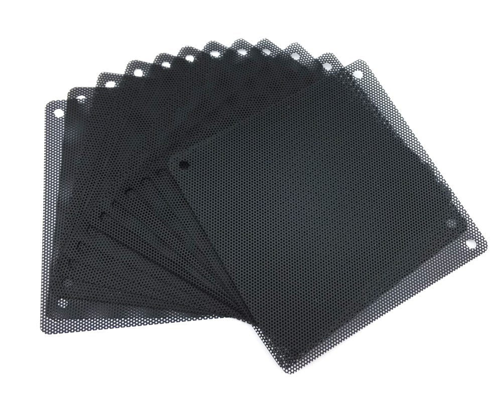 Honbay 12Pcs 120Mm Pvc Black Pc Cooler Fan Dust Filter Dustproof Case Cover Computuer Mesh