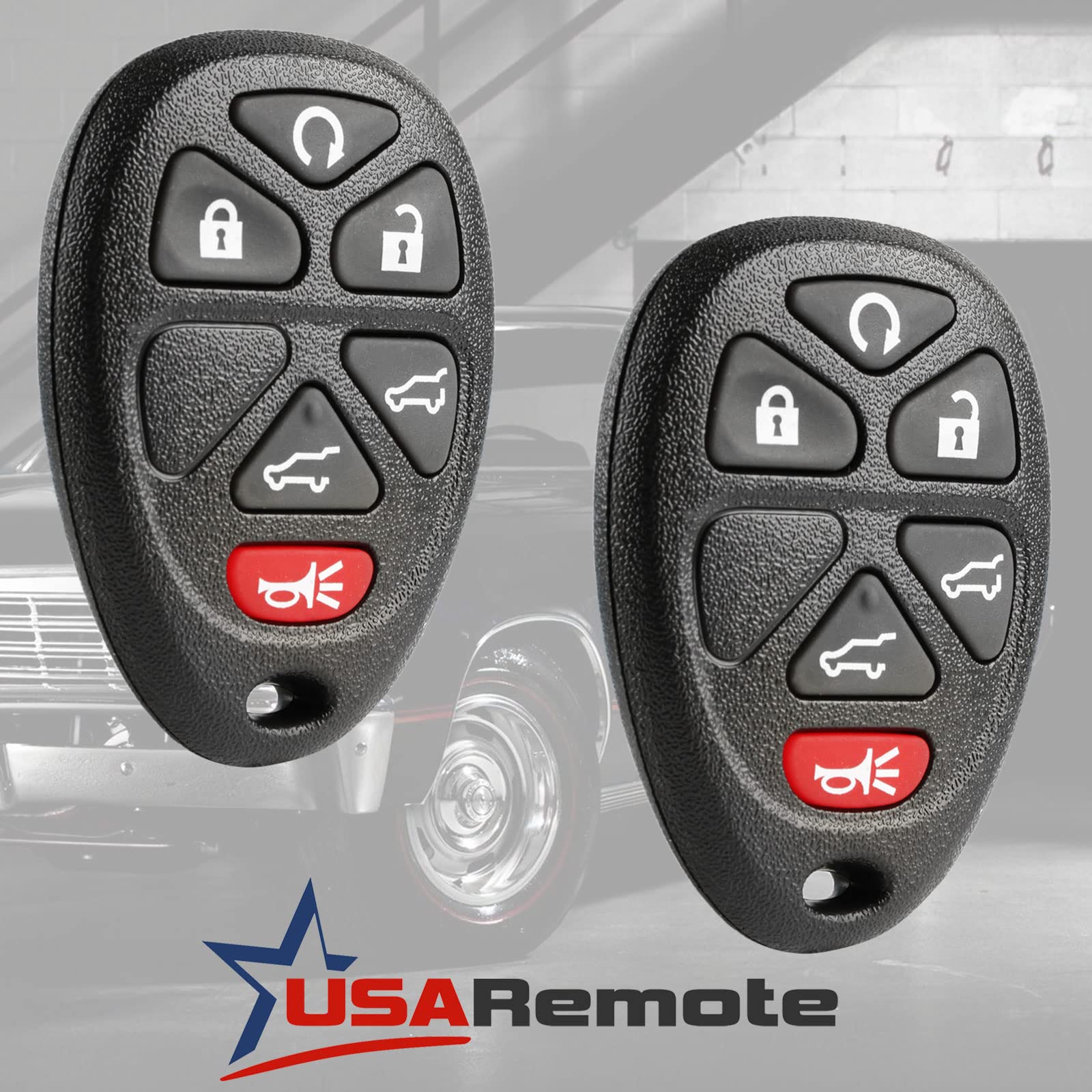 Car Key Fob Keyless Entry Remote With Ignition Key Fits Chevy, Cadillac, Gmc (Ouc60270, Ouc60221), Set Of 2