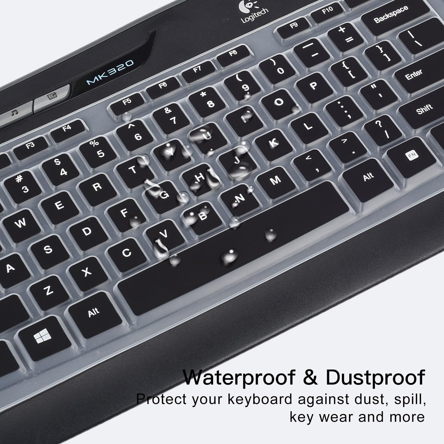 Keyboard Cover For Logitech Mk320 K330 Mk335 Wireless Keyboard, Waterproof Silicone Keyboard Protector For Logitech Mk320 Mk335,