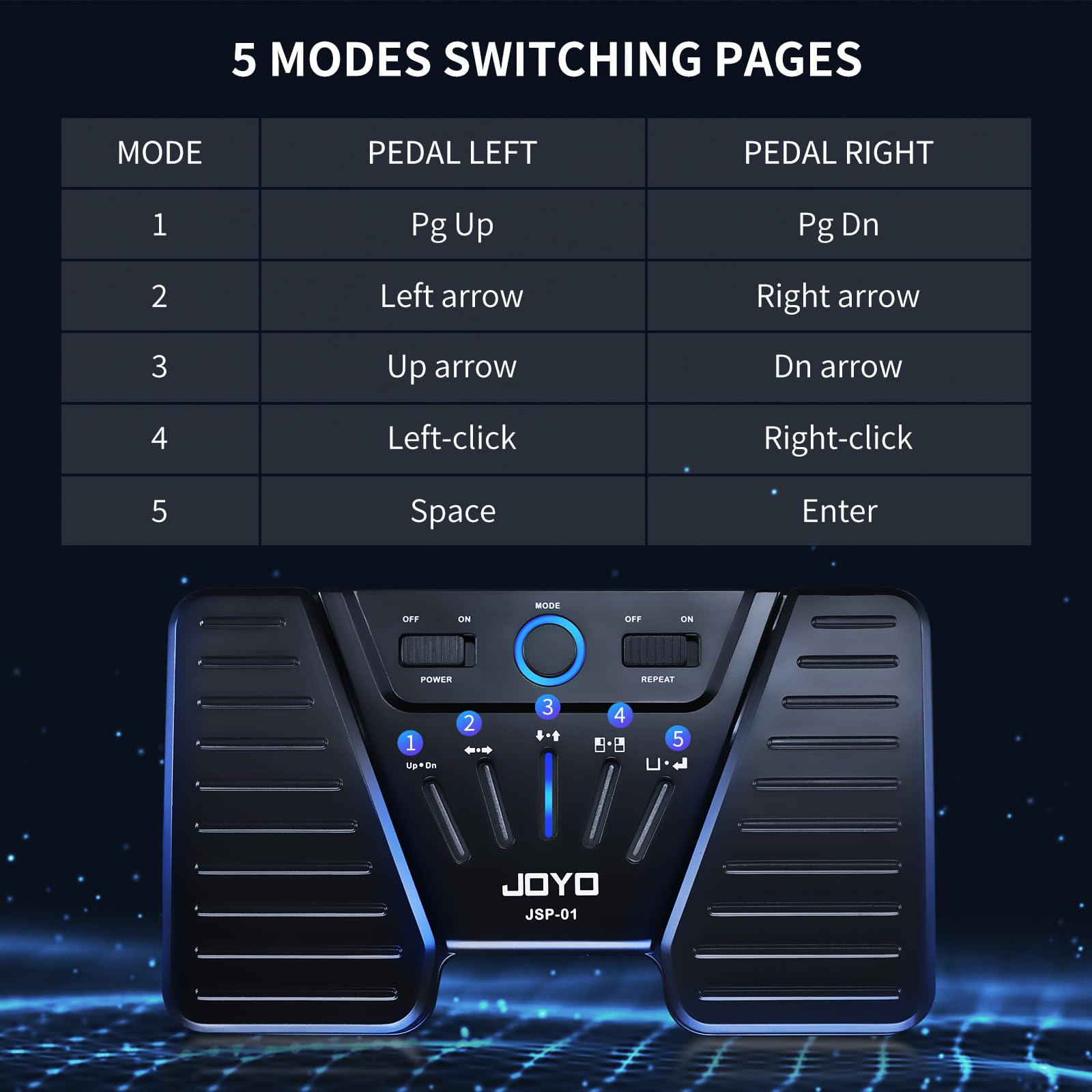 Joyo Wireless Page Turner Bluetooth Music Page Turner Pedal For Ipad Tablets Android Ios Phones Keyboard Foot Switches Turner (S