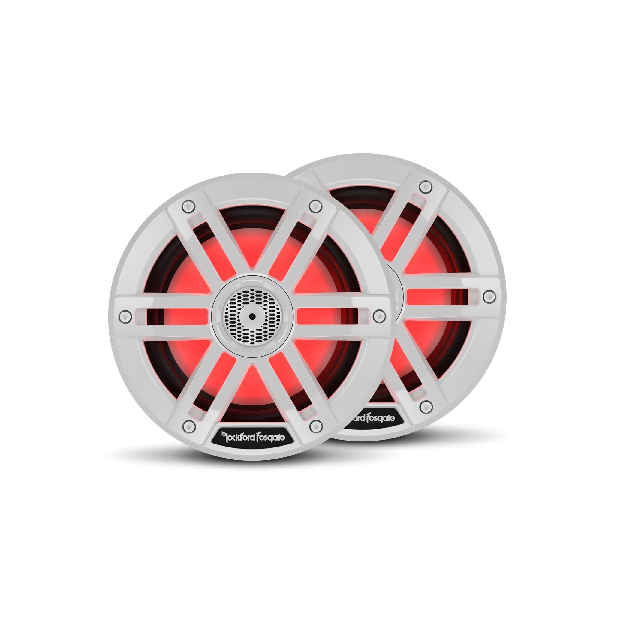 Rockford Fosgate M1-6 Color Optix 6 2-Way Coaxial Multicolor LED Lighted Marine Speakers - White (Pair)