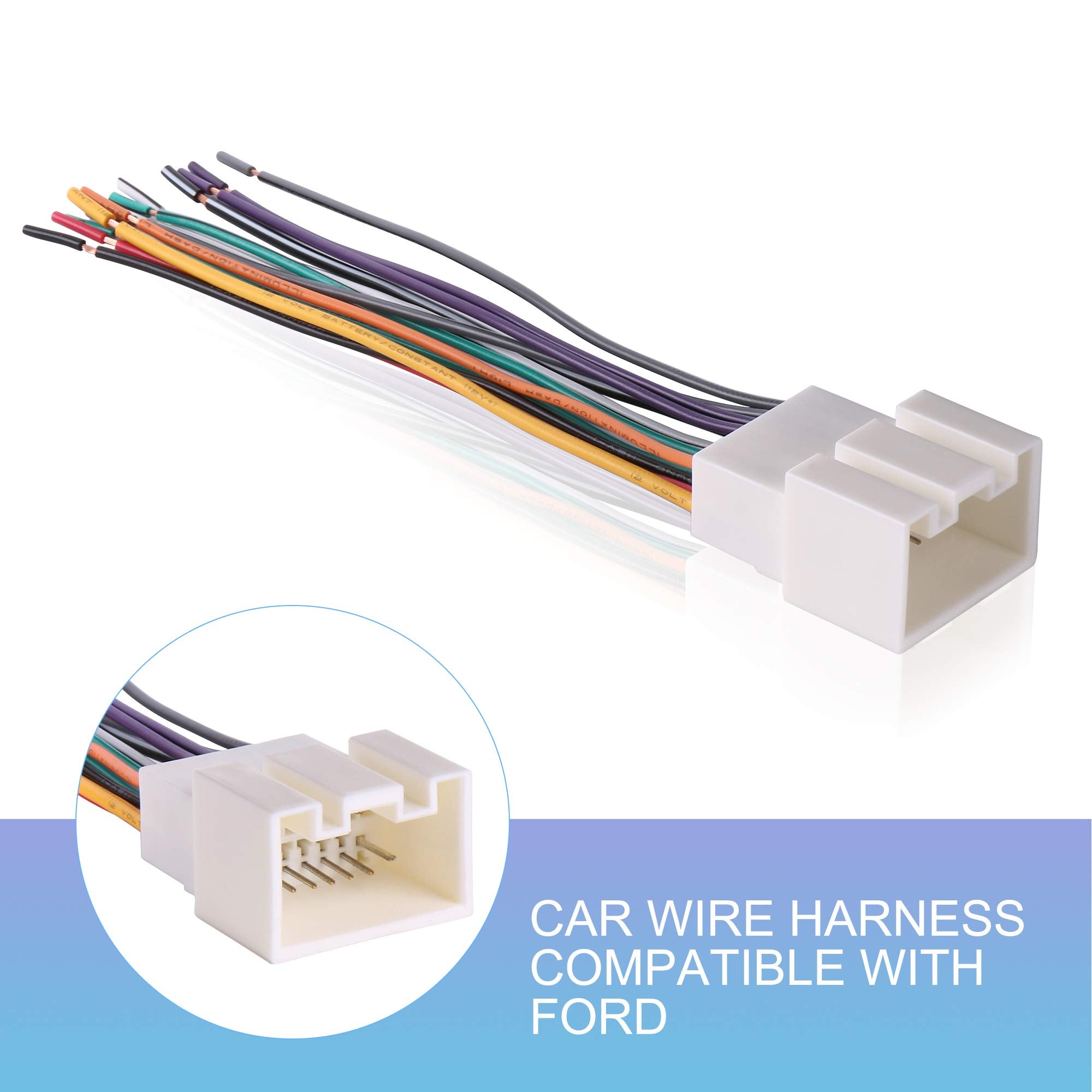 Rdbs Car Radio Wire Harness To Install An Aftermarket Stereo Receiver Fit For 1998 2009 Ford Vehicles