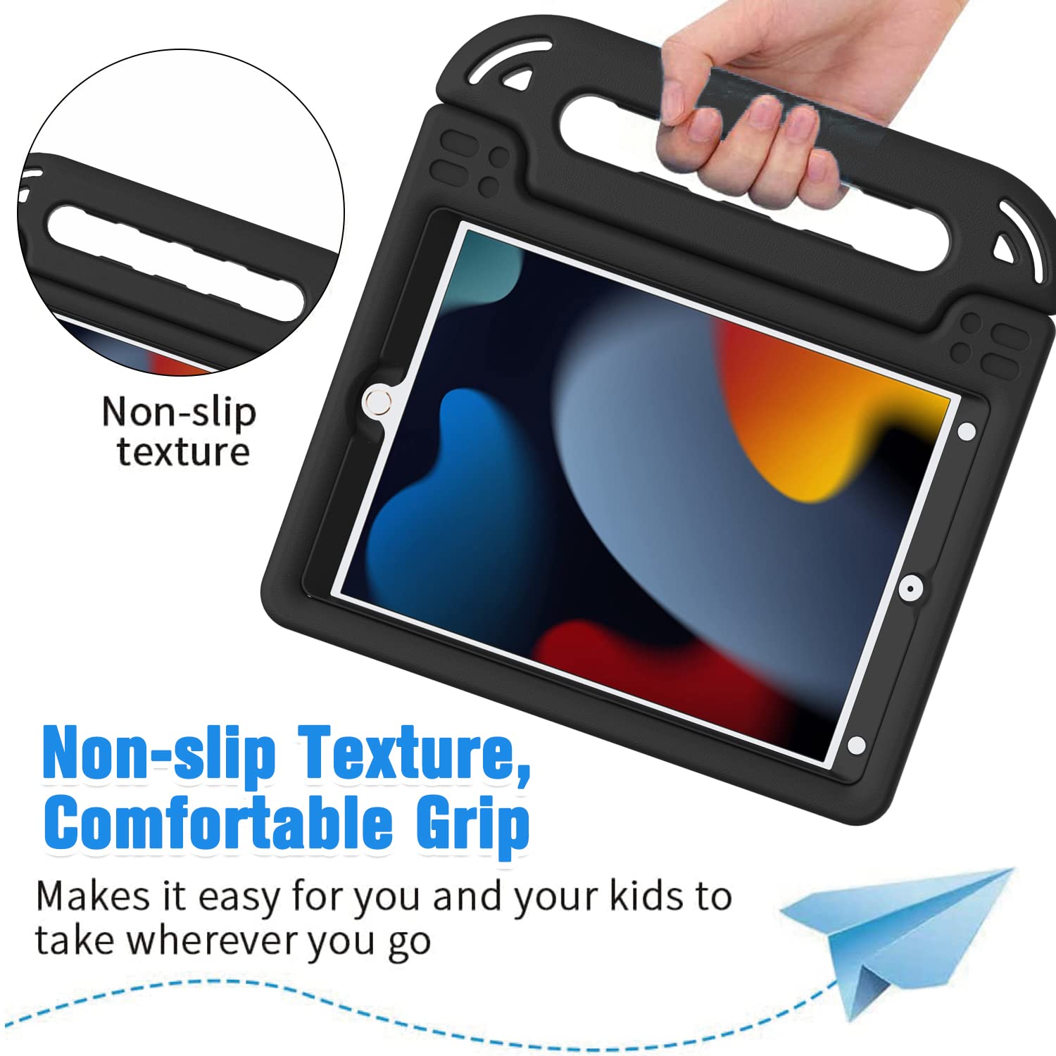 Bmouo Kids Case For Ipad 9Th/8Th/7Th Generation (10.2 Inch, 2019/2018/2017)   With Screen Protector, Shockproof Light Weight Con