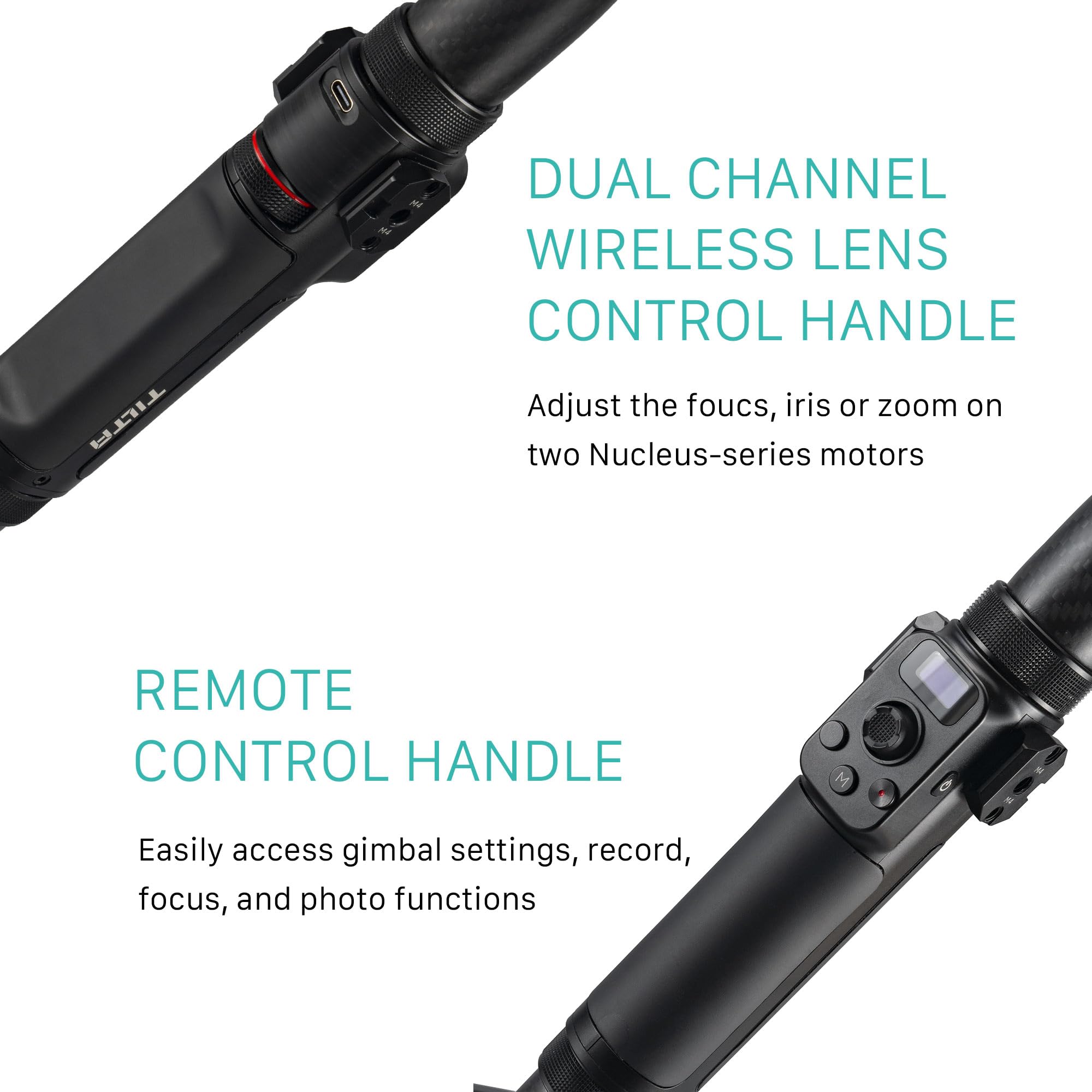 Tilta Advanced Ring Grip Compatible With Dji Ronin Rs3 Pro/ Rs4/ Rs4 Pro | Carbon Fiber | Smoother Movement & Flexibility | Video Stabilization | Multiple Power Options | Tga Arg