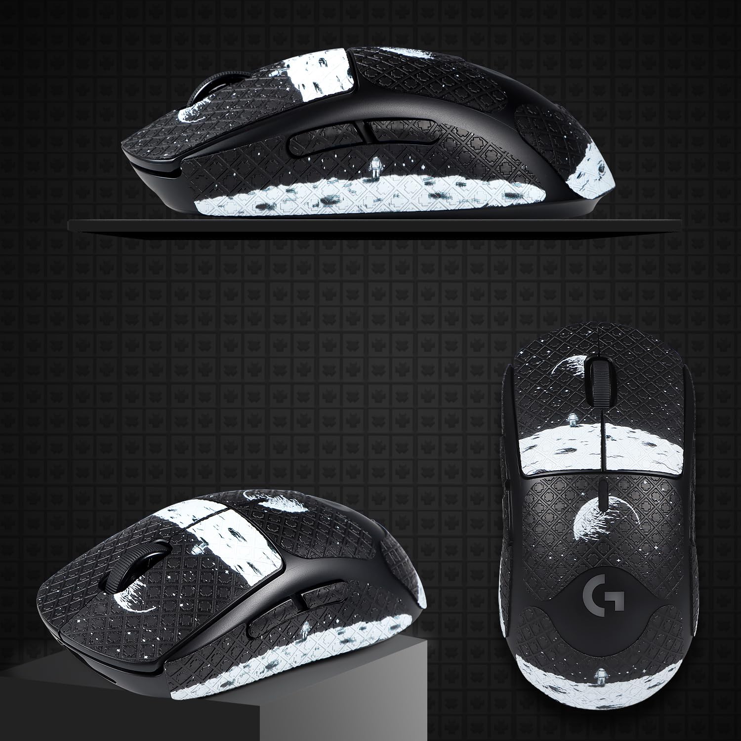 Immoenuc Mouse Grip Tape For Logitech G Pro Wireless Mouse Anti Slip Skin Self Adhesive,Pre Cut,Sweat Resistant Game Mouse Acces