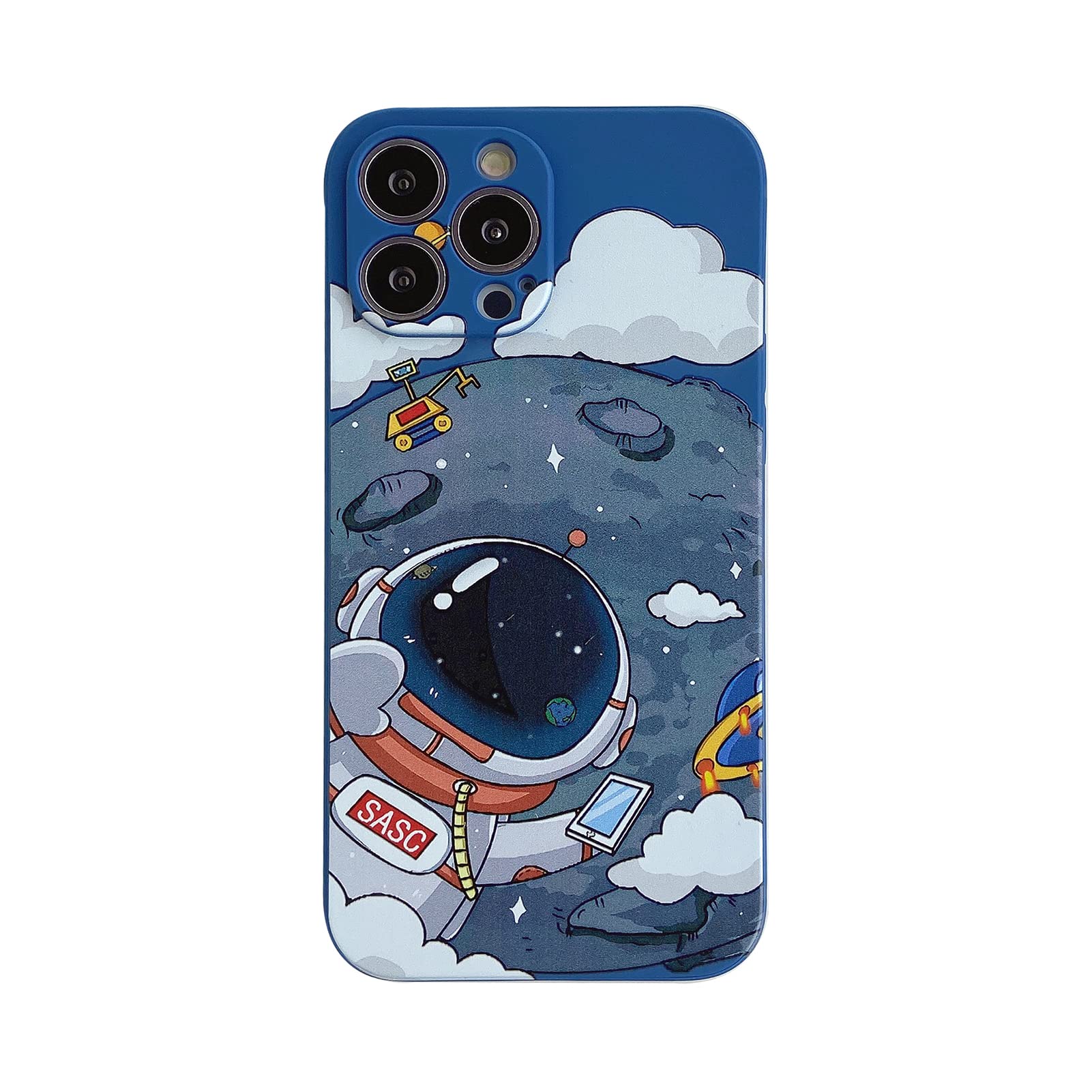 Yonds Queen For Iphone 14 Plus Cute Case, Cool Cartoon Astronaut Planet Moon Space Design Stylish Soft Tpu Bumper Shockproof Ant