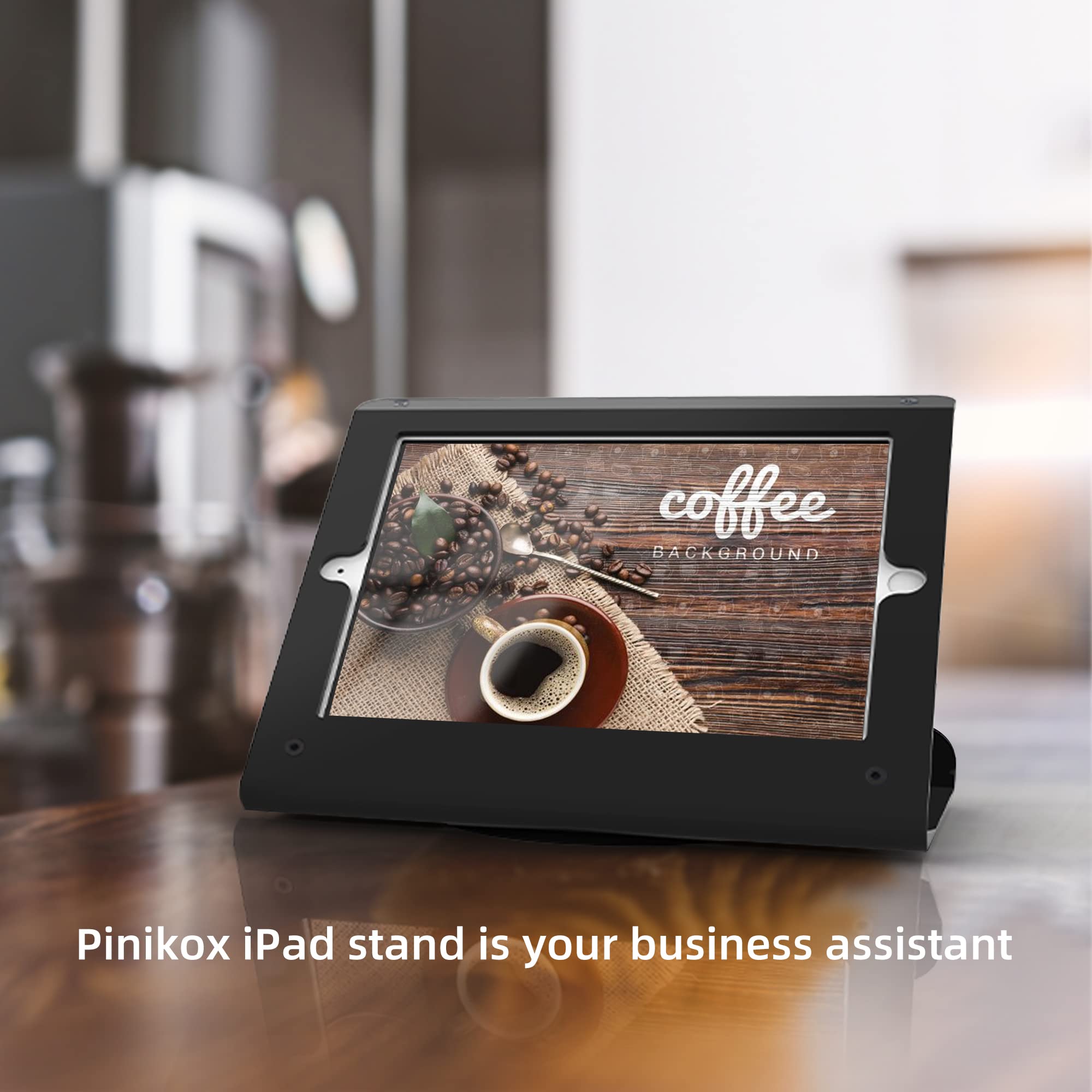 Pinikox Retail Kiosk Tablet Stand Compatible With 10.2 Inch Ipad 9Th 8Th 7Th Gen, Business Desktop Pos Ipad Stand, Anti Theft Lo