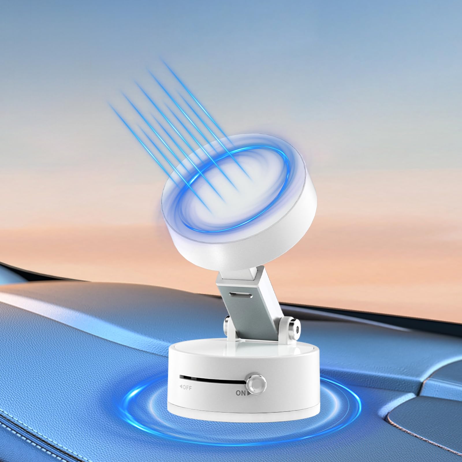 Uceento Magnetic Phone Holder, Suction Cup Phone Mount, Foldable Strong Magnetic Cell Phone Holder For Car/Gym/Mirror/Smooth Sur