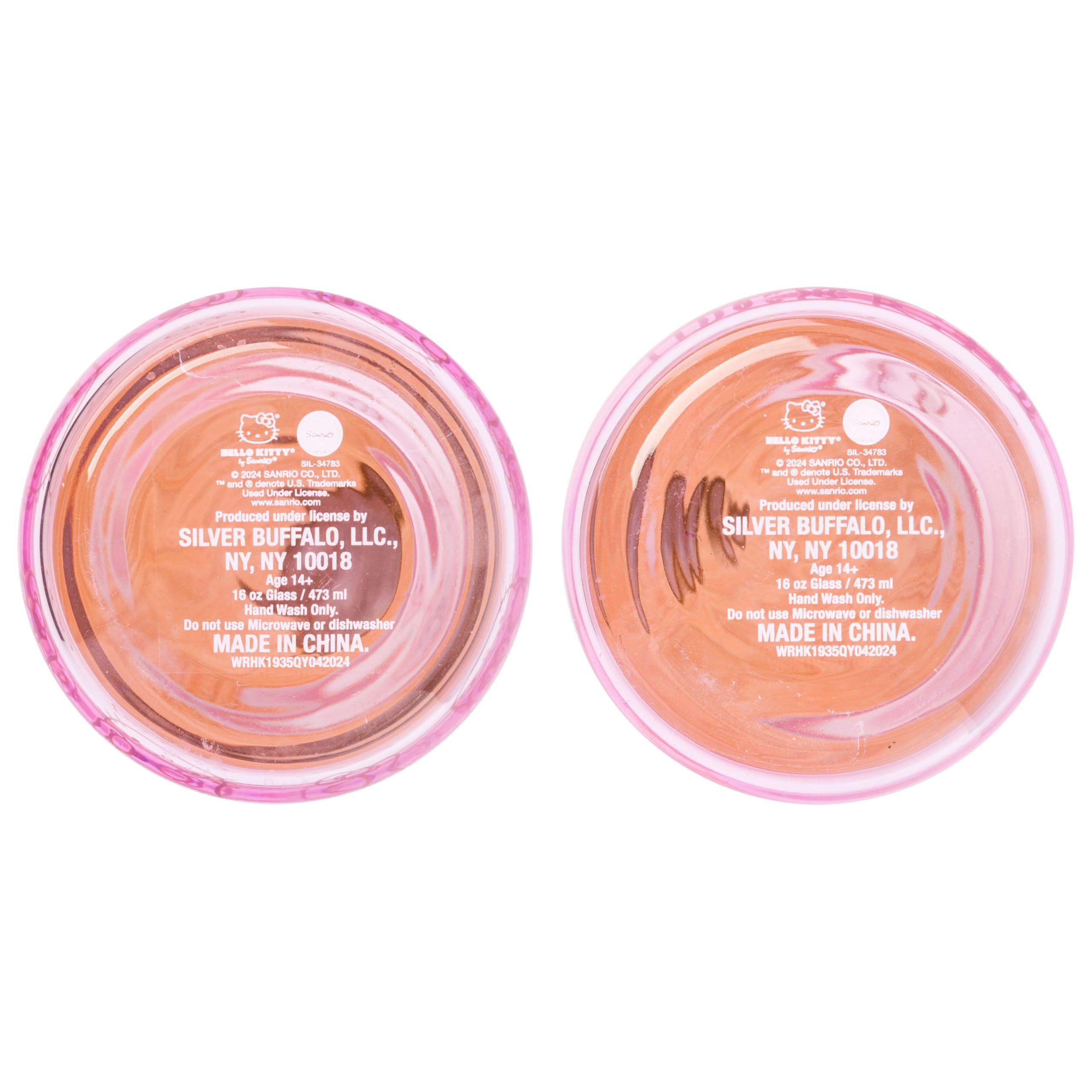 Silver Buffalo Sanrio Hello Kitty Gold 2 Pack Glass Jar Tumbler with Straw - Thumbnail 4