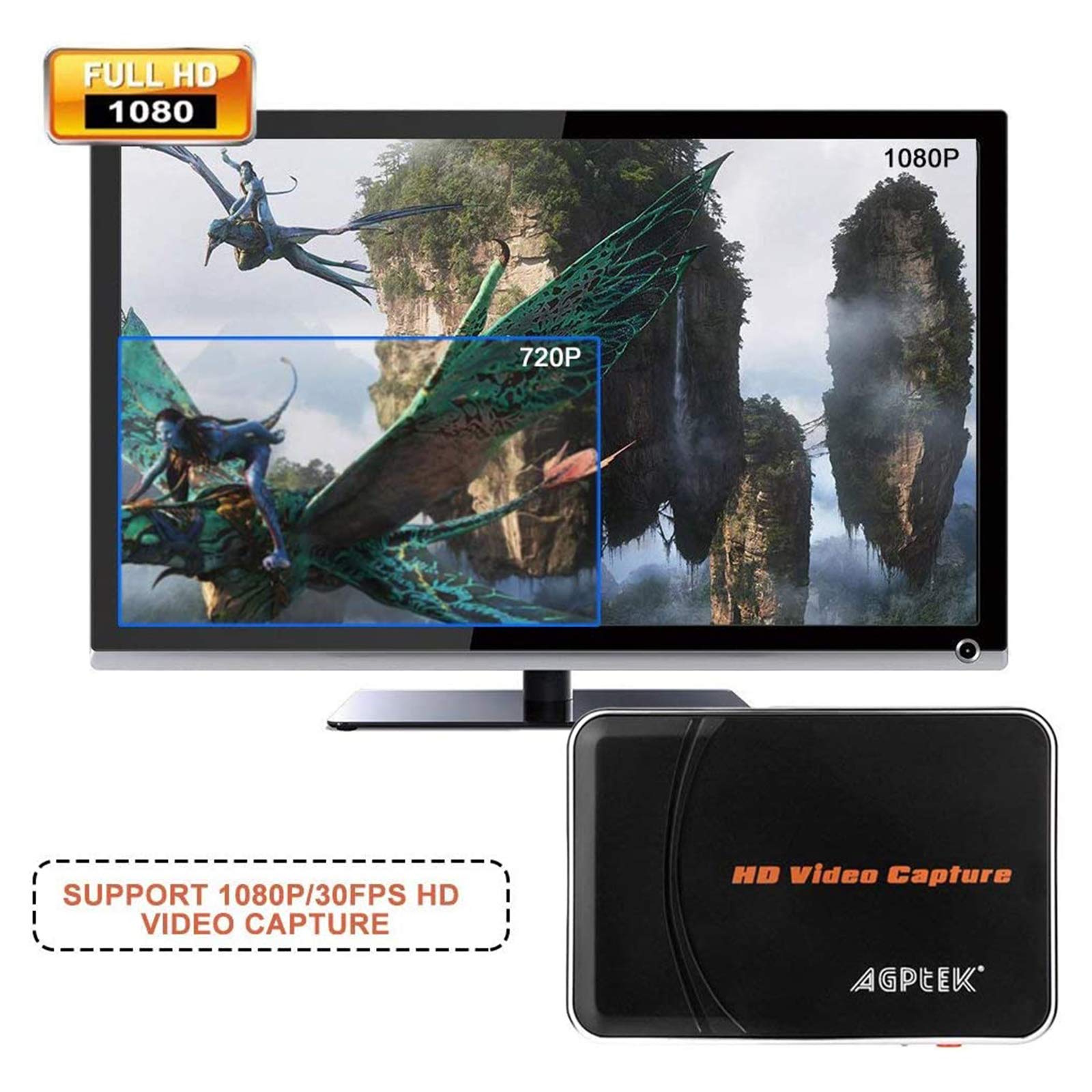 1080P Hdmi Video Capture Card Hd Game Recorder Compatible With Xbox One/360/ Ps4/ Wii U/Nintendo Switch And Support Mic In For C