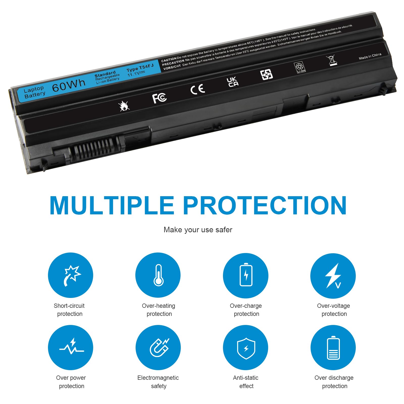 T54Fj M5Y0X 8858X Laptop Battery For Dell Latitude E6420 E6520 E6530 E5420 E5520 E5430 E5530 Inspiron 17R 7720 17R Se 7720 17R 5