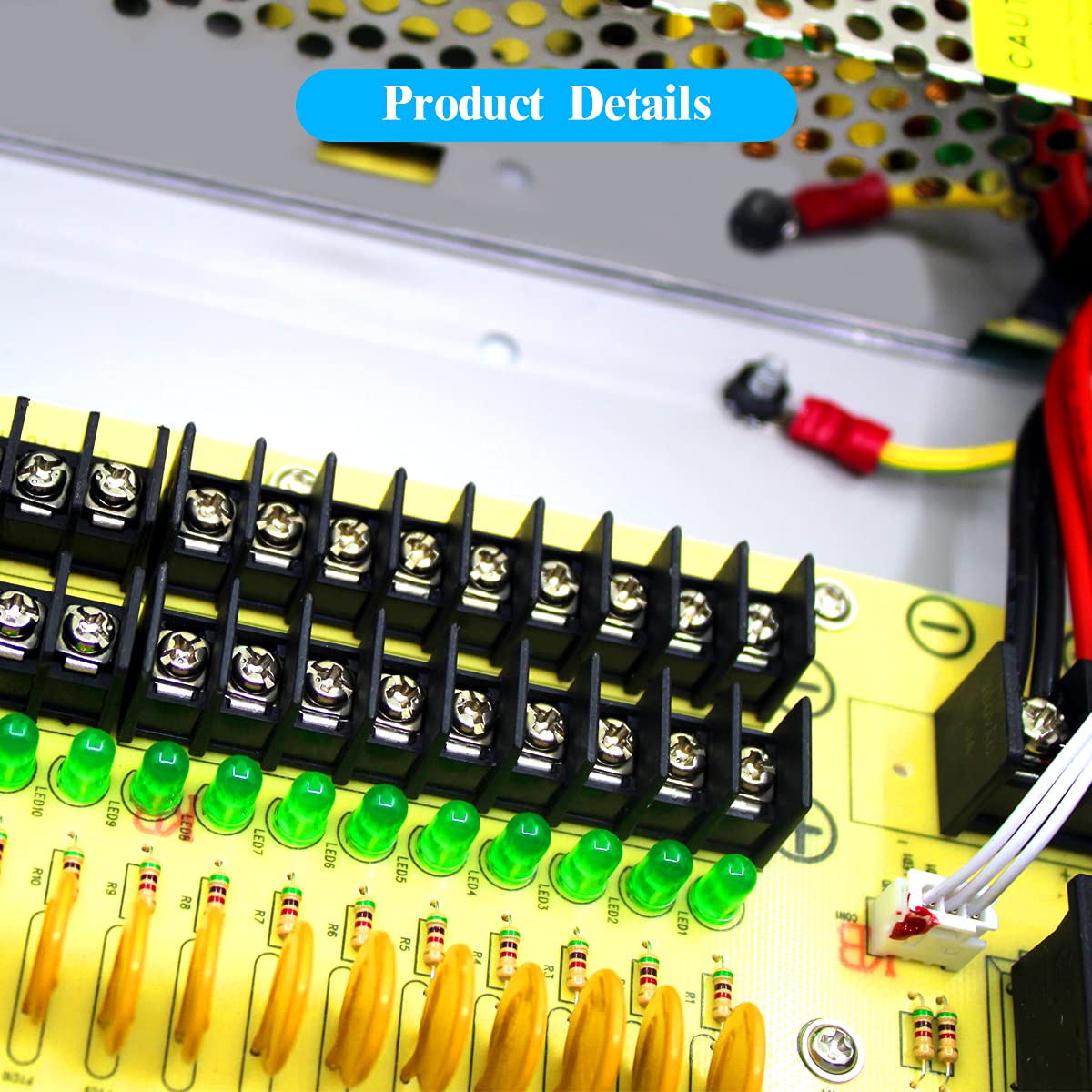 9 Channel 12 Volt Dc Output 5A Cctv Distributed Power Supply Box For Security Camera With Ac Plug And Lock For Security Cameras,